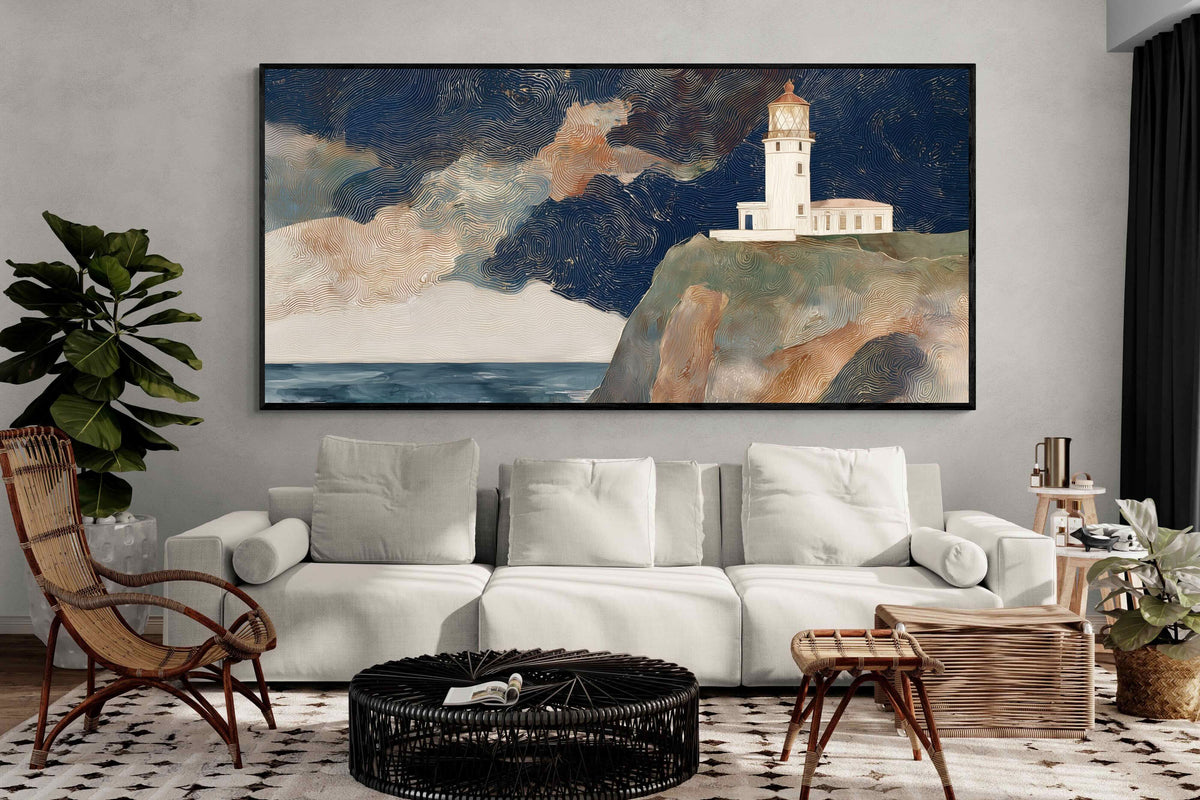 Pixalot ® Lighthouse on a Stormy Cliff