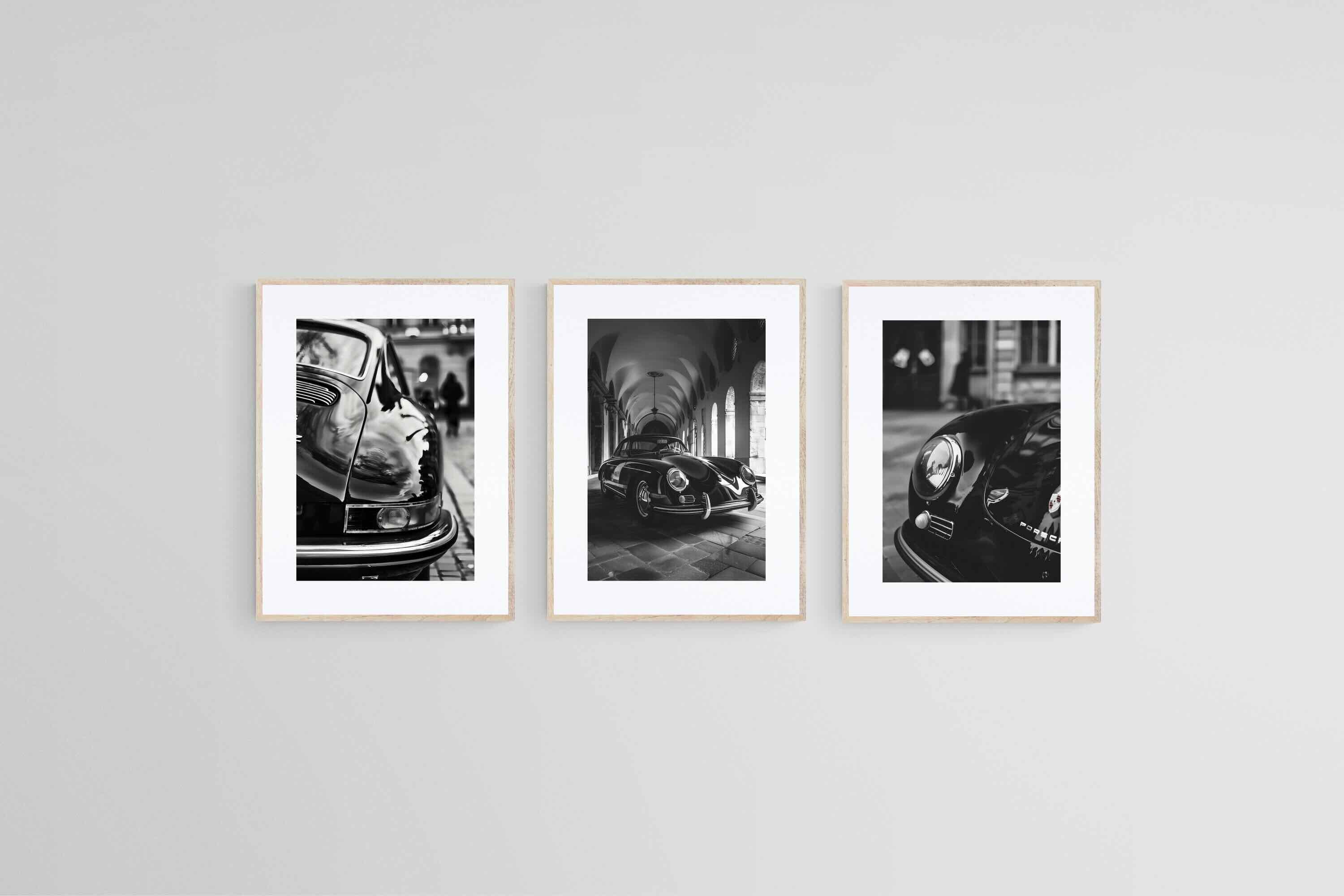 Porsche Speedster Set-Wall_Art-45 x 60cm (x3)-Framed Print-Wood-Pixalot