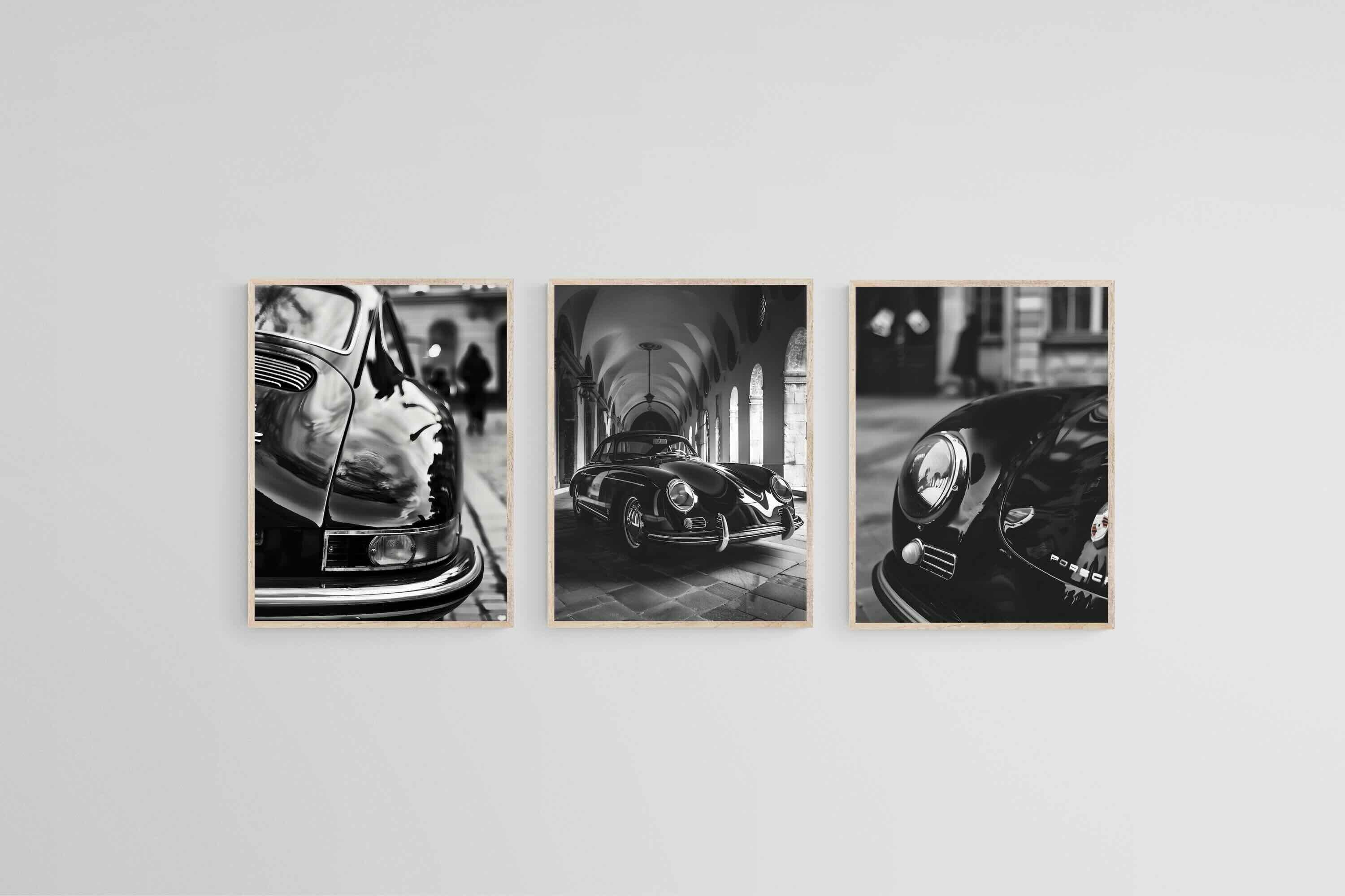 Porsche Speedster Set-Wall_Art-45 x 60cm (x3)-Mounted Canvas-Wood-Pixalot