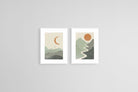 Sage Landscapes Set-Wall_Art-45 x 60cm (x2)-Framed Print-White-Pixalot