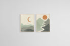 Sage Landscapes Set-Wall_Art-45 x 60cm (x2)-Mounted Canvas-Wood-Pixalot