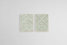 Sage Pattern Set-Wall_Art-45 x 60cm (x2)-Mounted Canvas-Wood-Pixalot