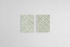 Sage Pattern Set-Wall_Art-45 x 60cm (x2)-Mounted Canvas-No Frame-Pixalot