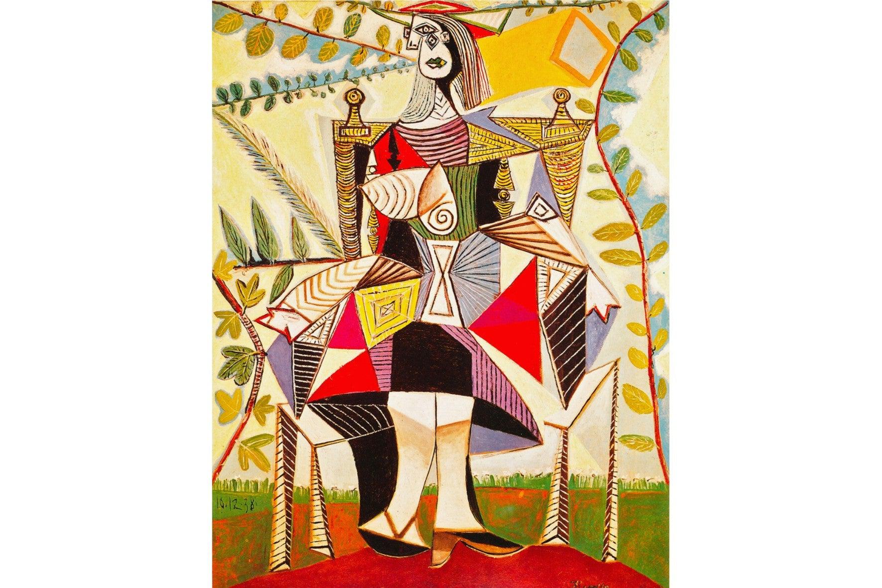 Seated Woman in Garden-Wall_Art-Pixalot