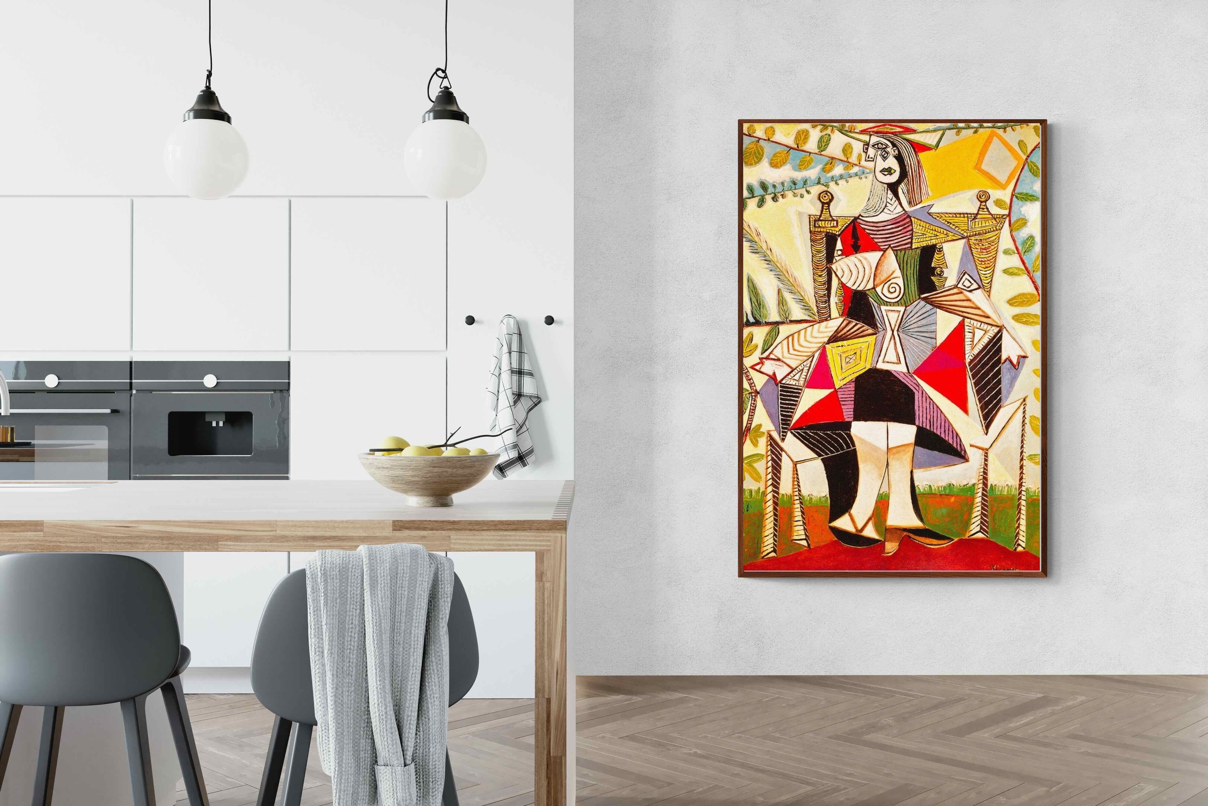 Pixalot Seated Woman in Garden