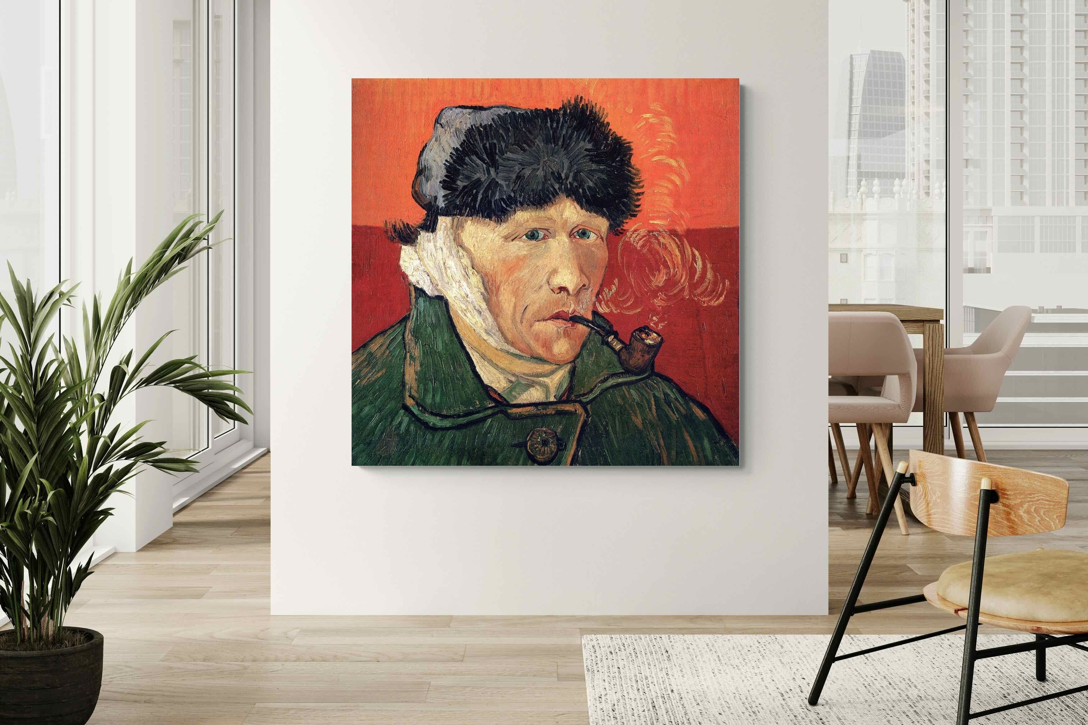 Pixalot Self-Portrait with Bandaged Ear and Pipe