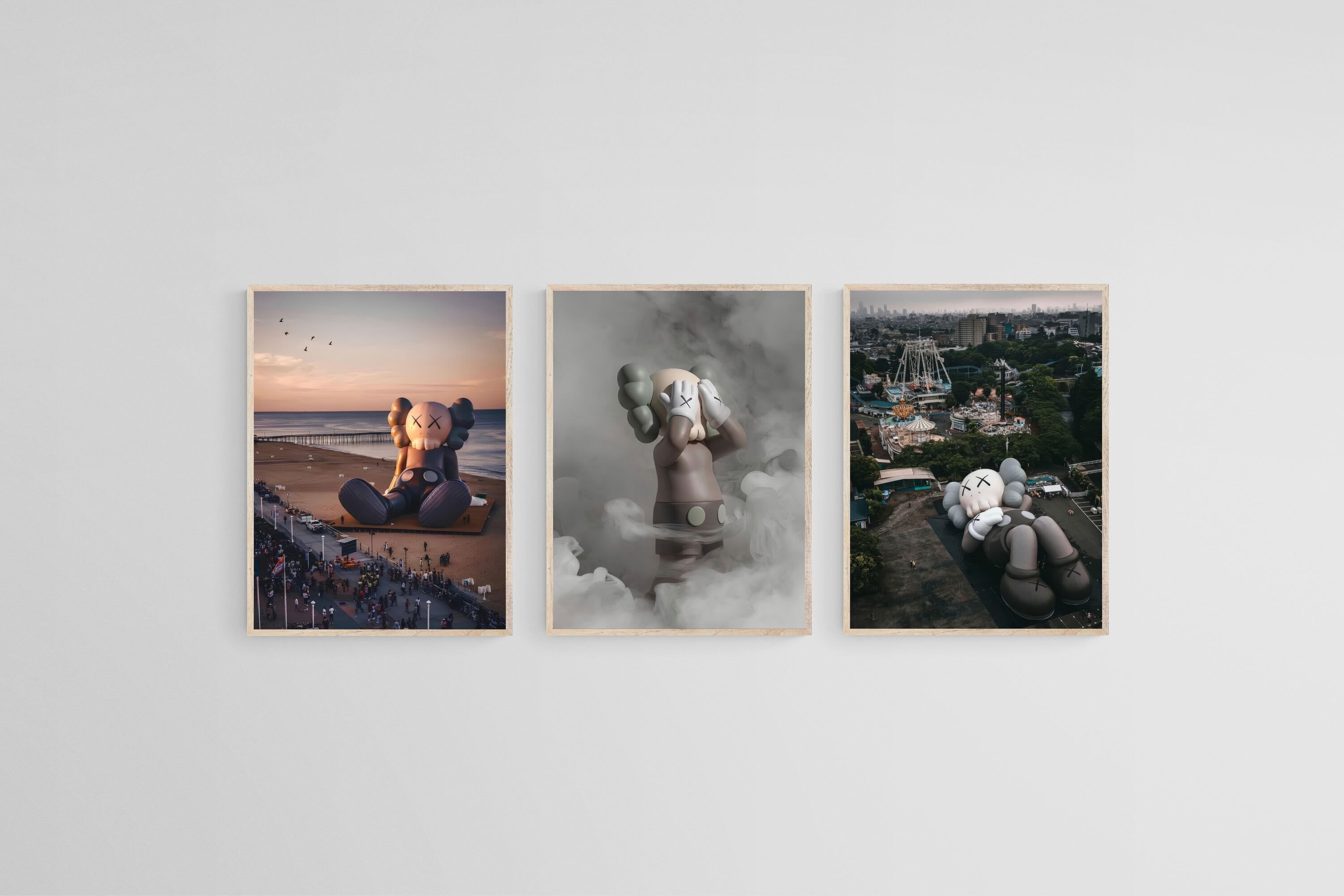 Silent Giants Set-Wall_Art-45 x 60cm (x3)-Mounted Canvas-Wood-Pixalot