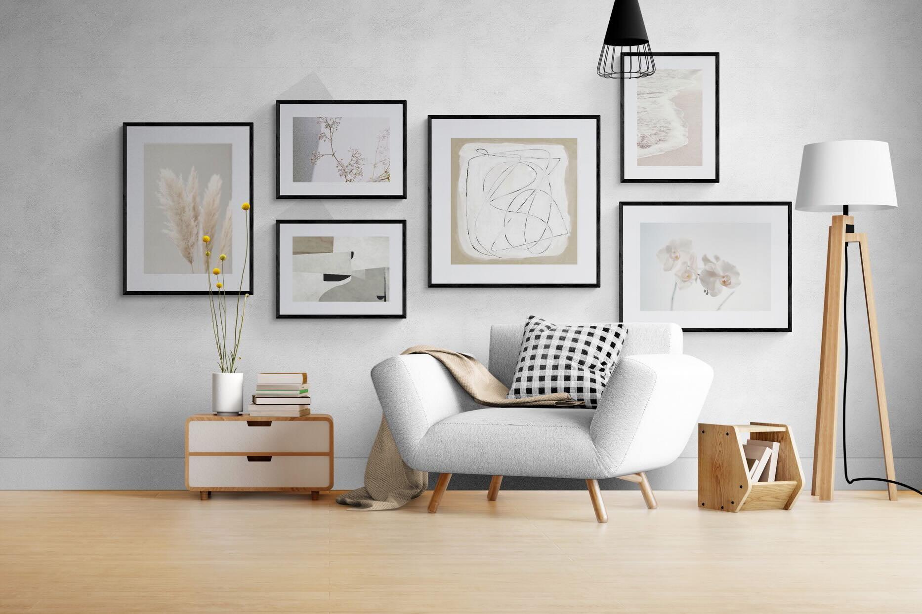 Soft & Tranquil Gallery Wall Set-Wall_Art-Framed Print-Black-Pixalot