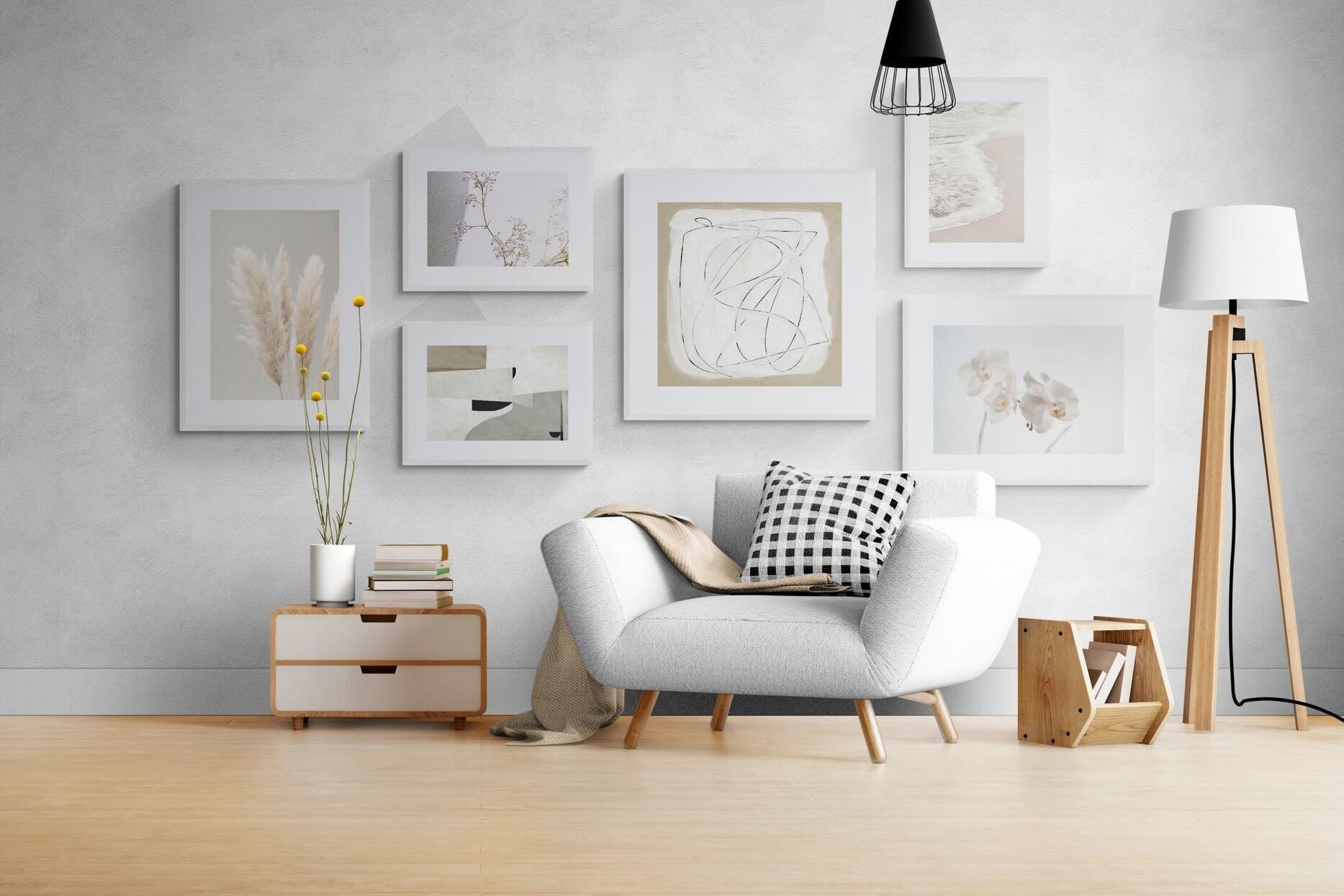 Soft & Tranquil Gallery Wall Set-Wall_Art-Framed Print-White-Pixalot