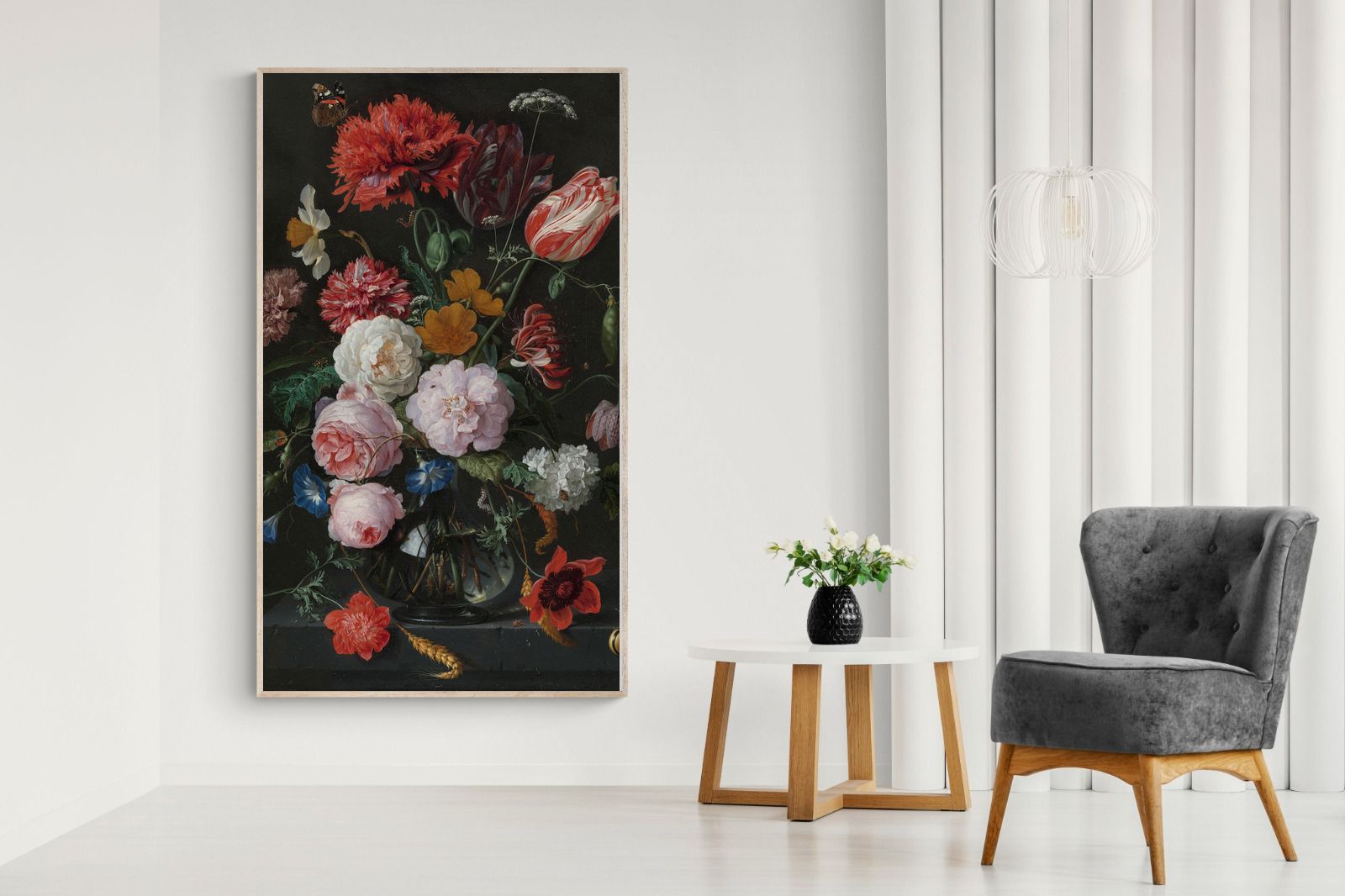Pixalot Still Life with Flowers in a Glass Vase