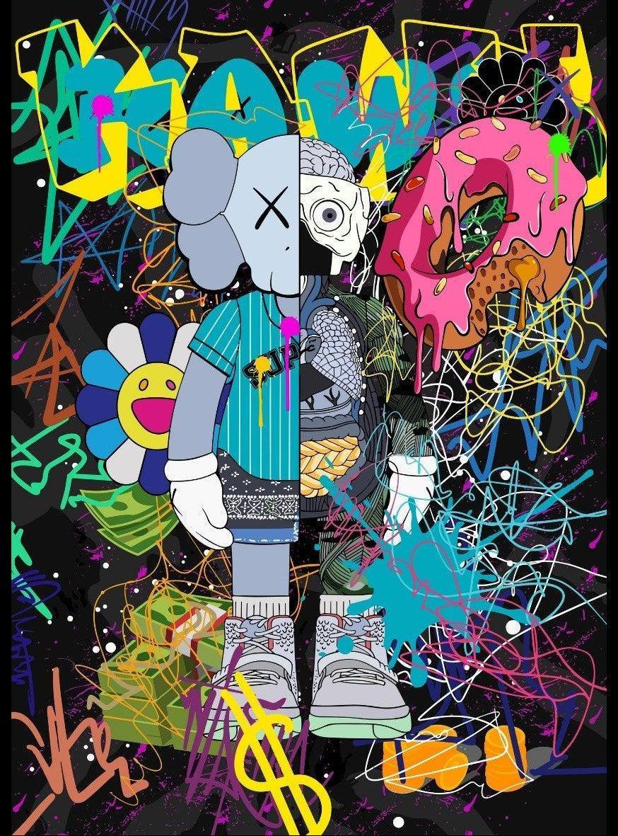Street Art KAWS Wall Art | Canvas & Framed Prints – Pixalot ®