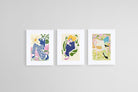 Stylish Loungers-Wall_Art-45 x 60cm (x3)-Framed Print-White-Pixalot