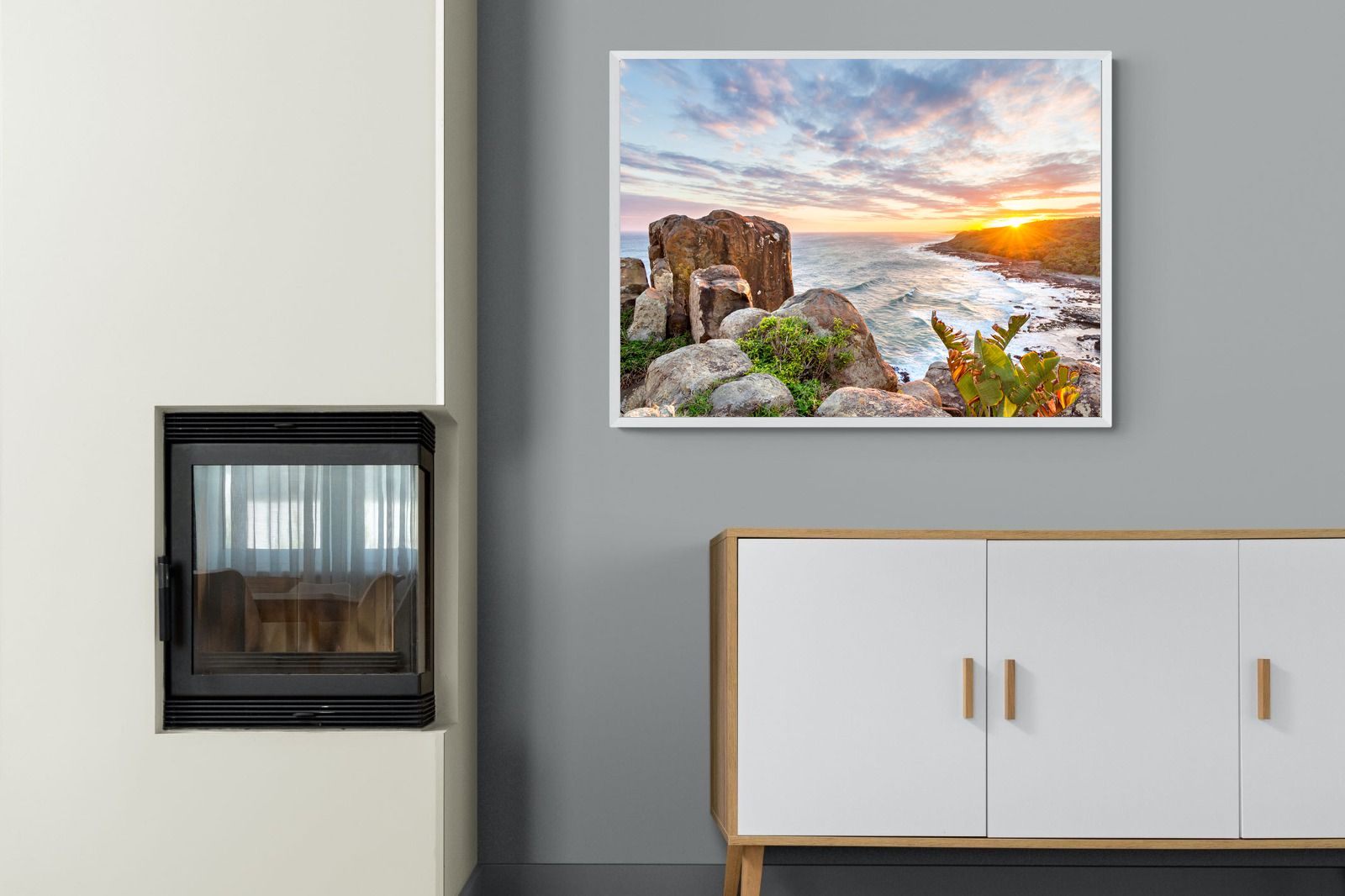 Pixalot Sunrise Over Rocky Bluff