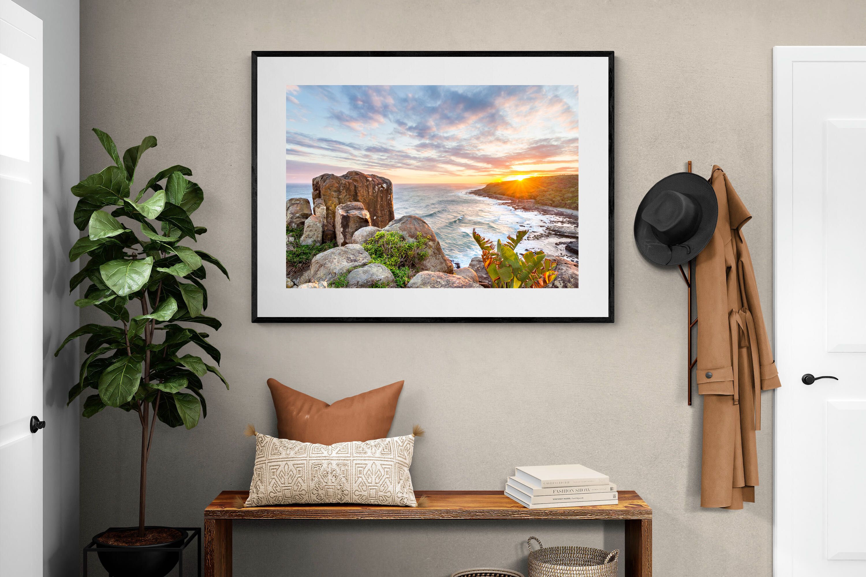 Pixalot Sunrise Over Rocky Bluff