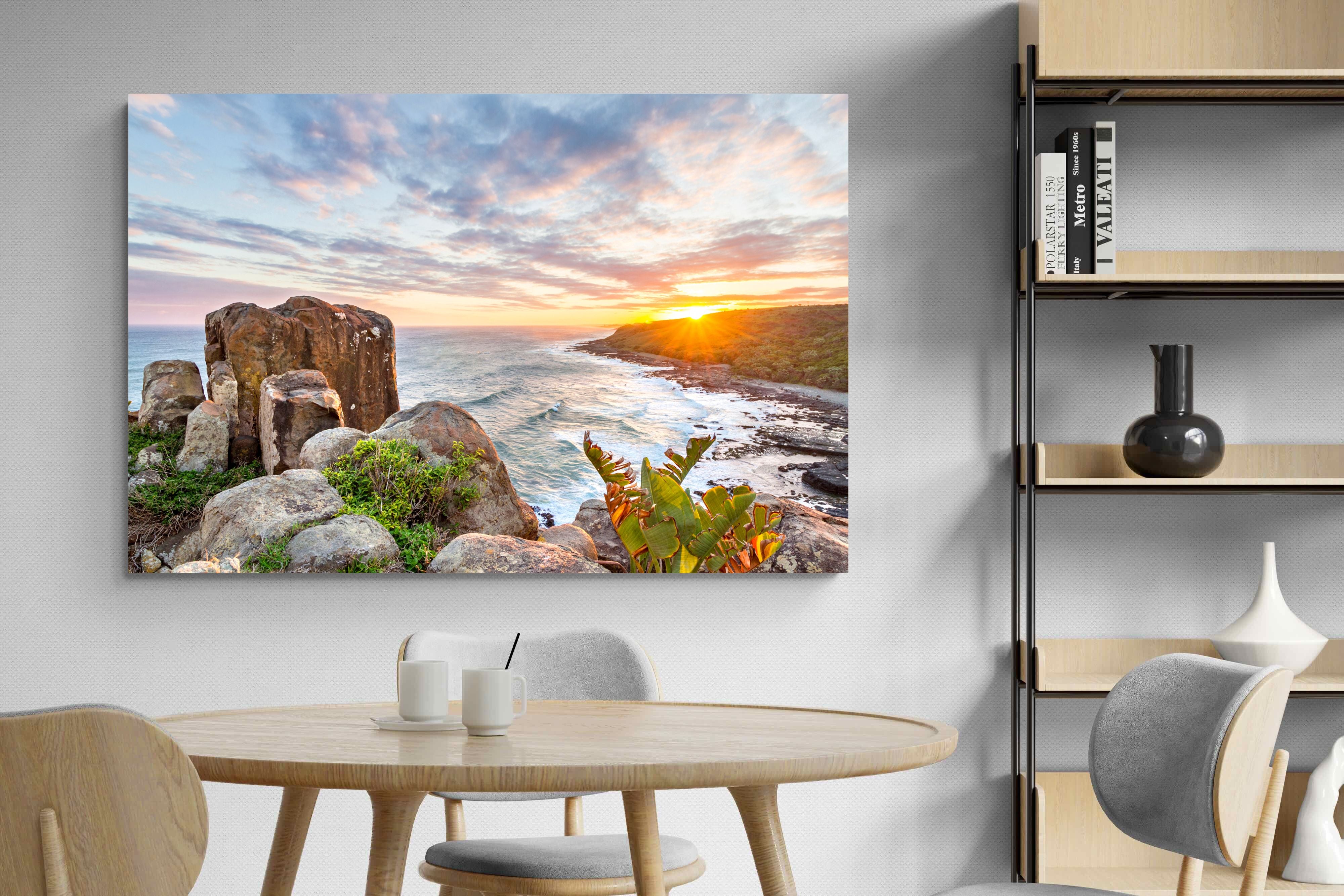 Pixalot Sunrise Over Rocky Bluff