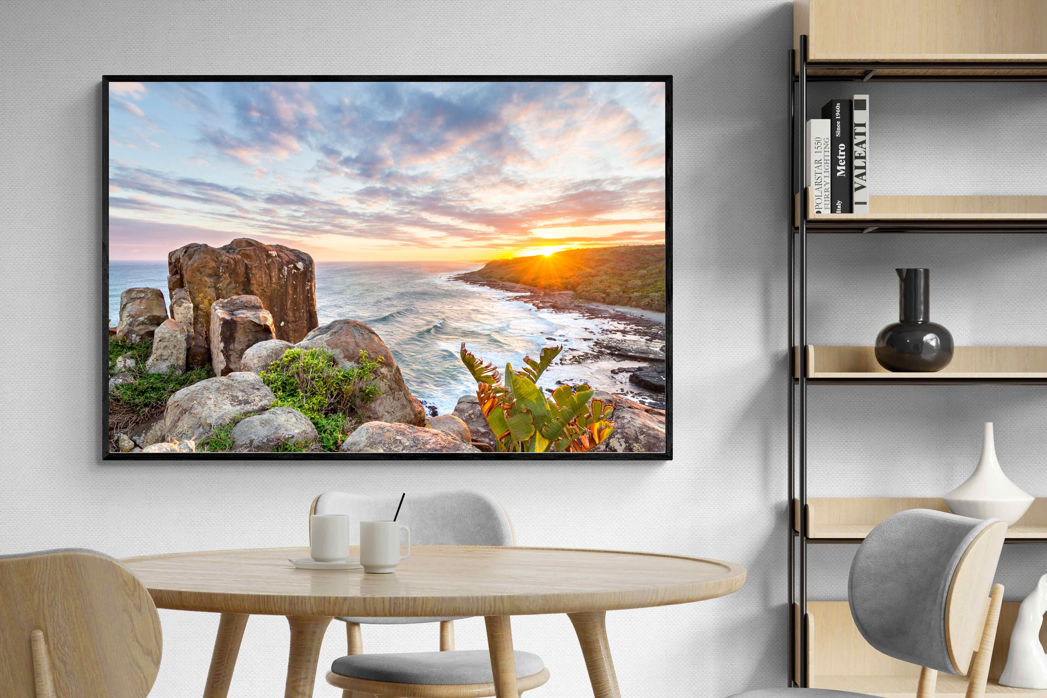 Pixalot Sunrise Over Rocky Bluff