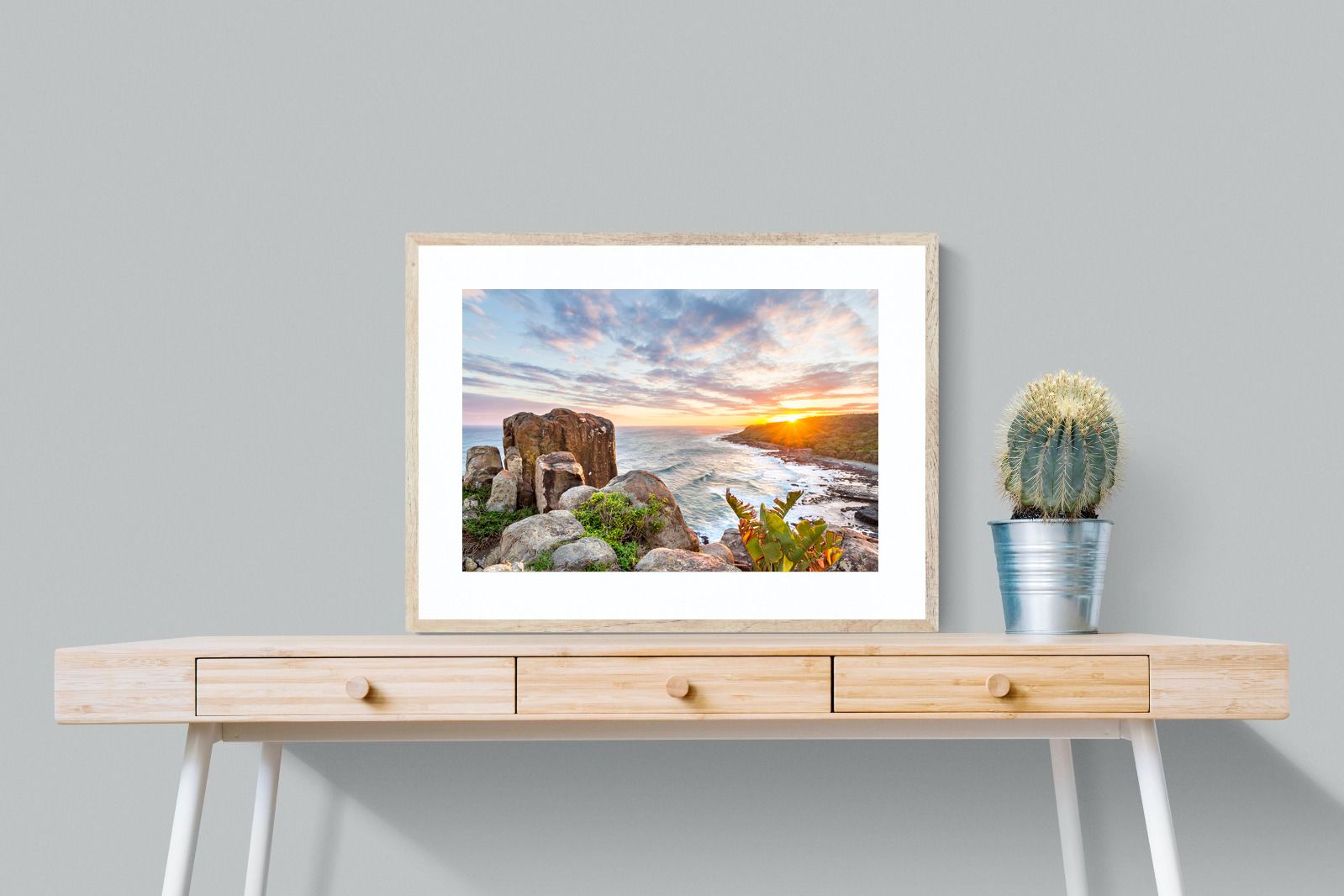 Pixalot Sunrise Over Rocky Bluff