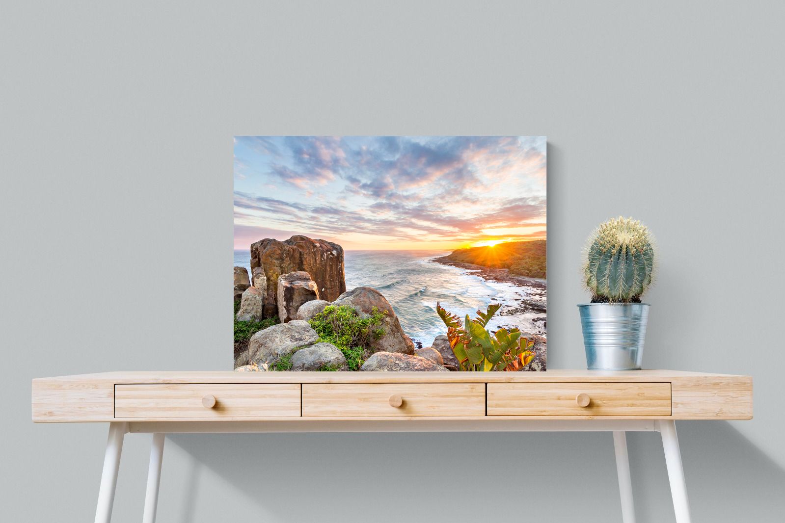 Pixalot Sunrise Over Rocky Bluff