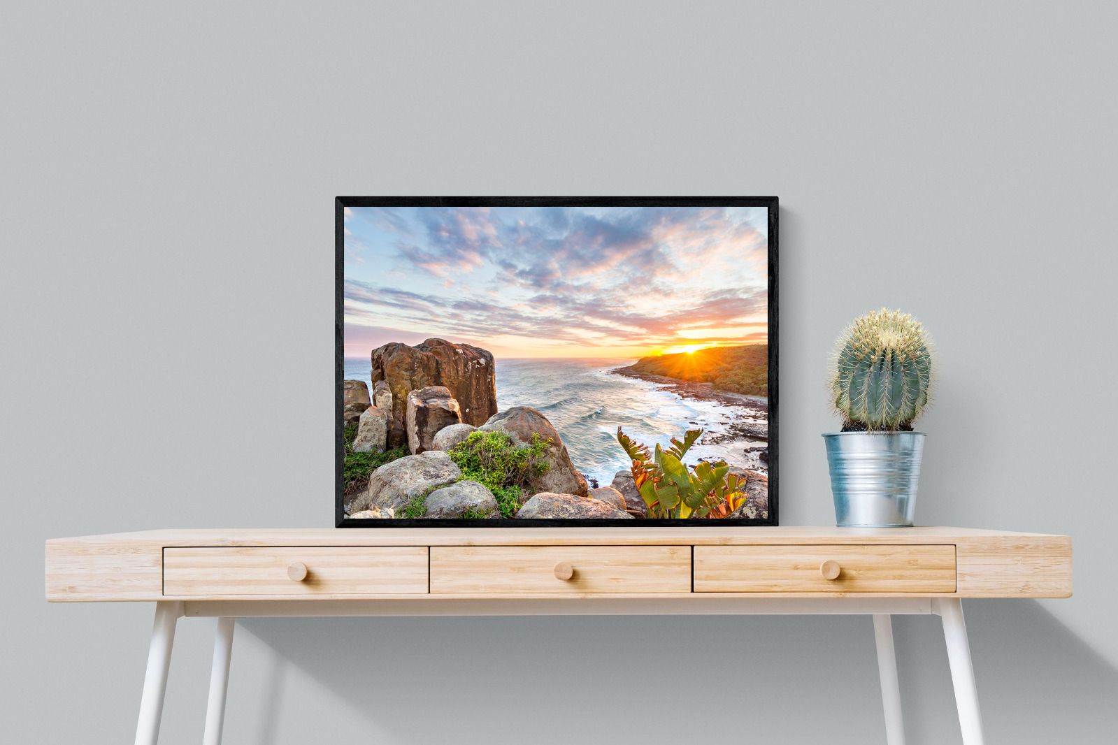 Pixalot Sunrise Over Rocky Bluff