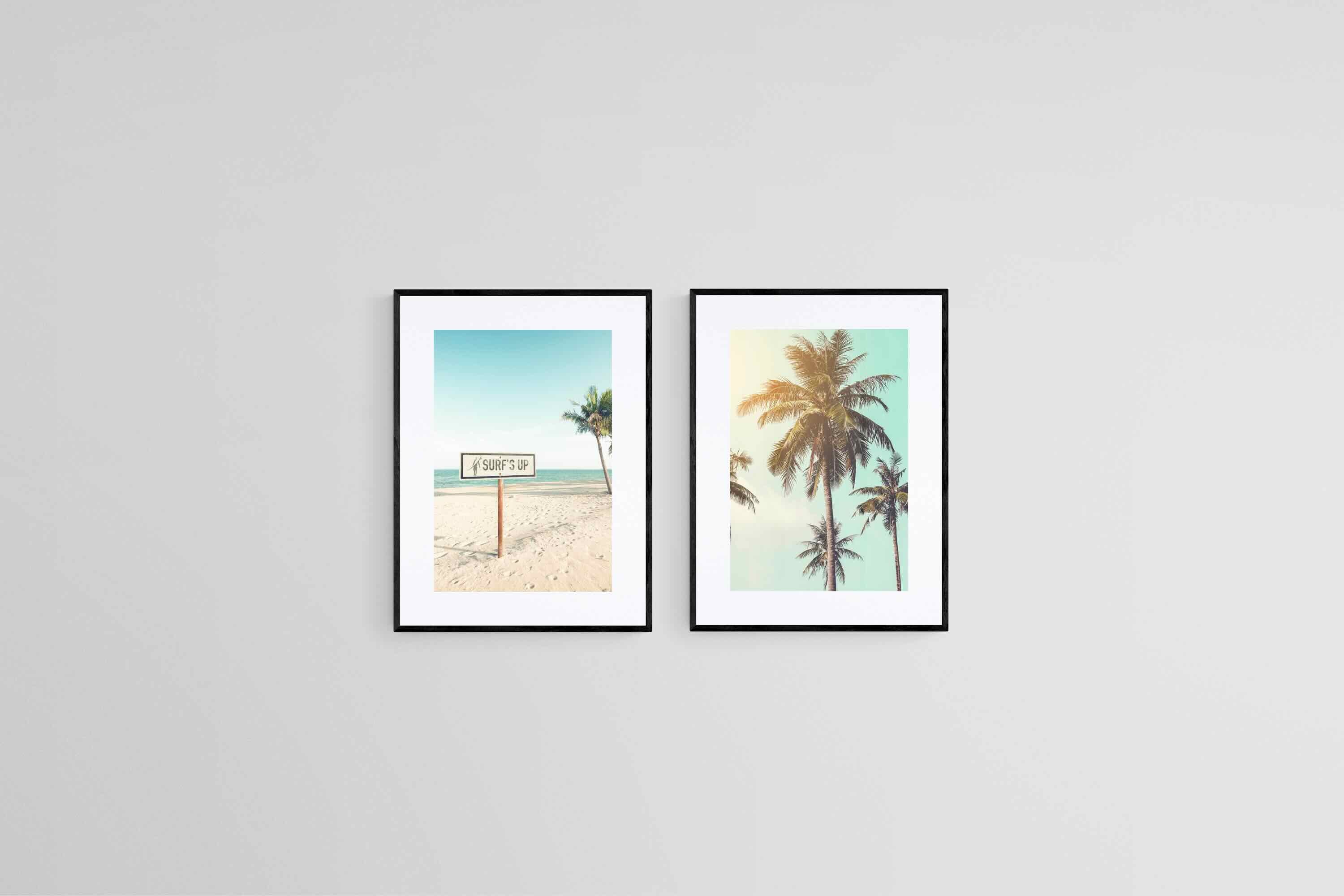 Surf's Up Set-Wall_Art-45 x 60cm (x2)-Framed Print-Black-Pixalot