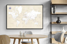 Pixalot Taupe World Map