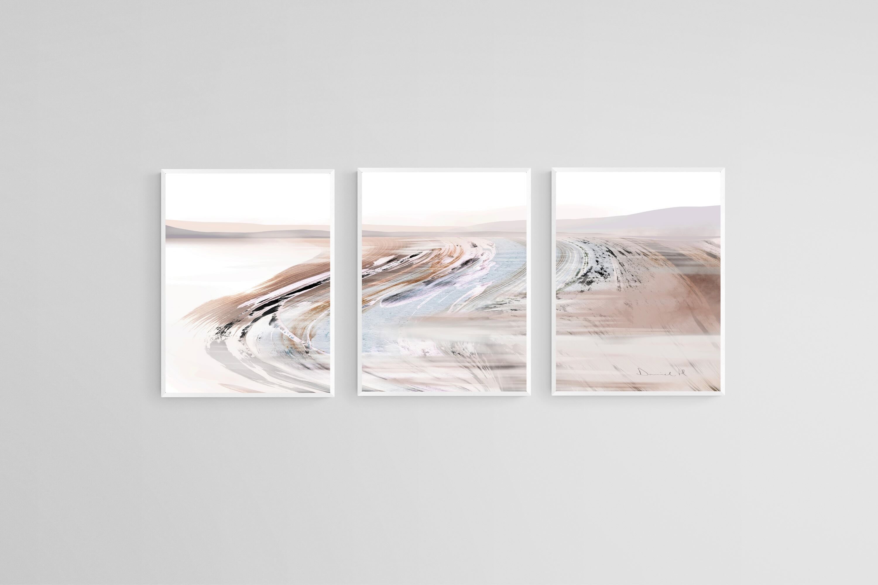 Tranquility Triptych-Wall_Art-45 x 60cm (x3)-Mounted Canvas-White-Pixalot