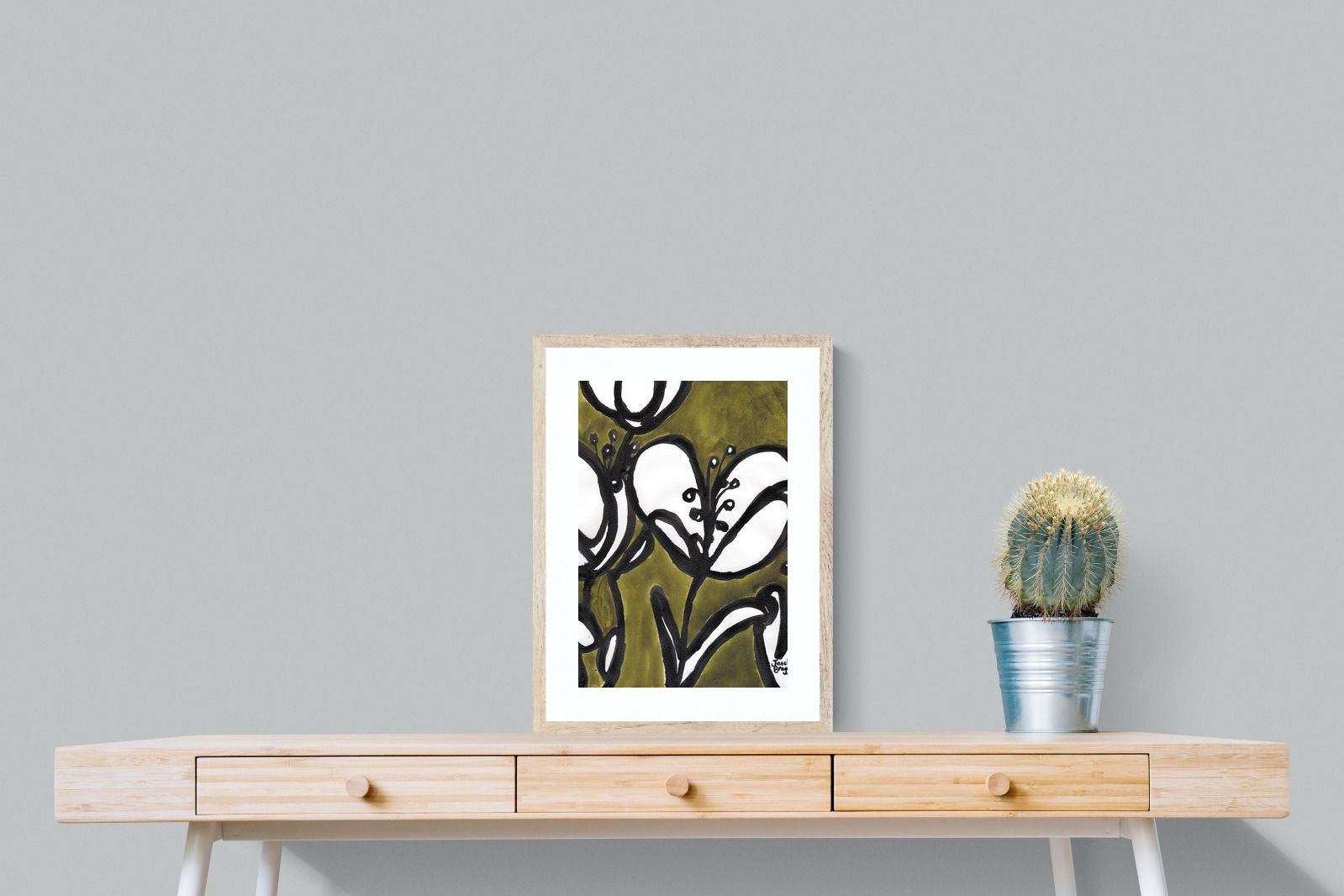 Pixalot Tulips In Moss Green