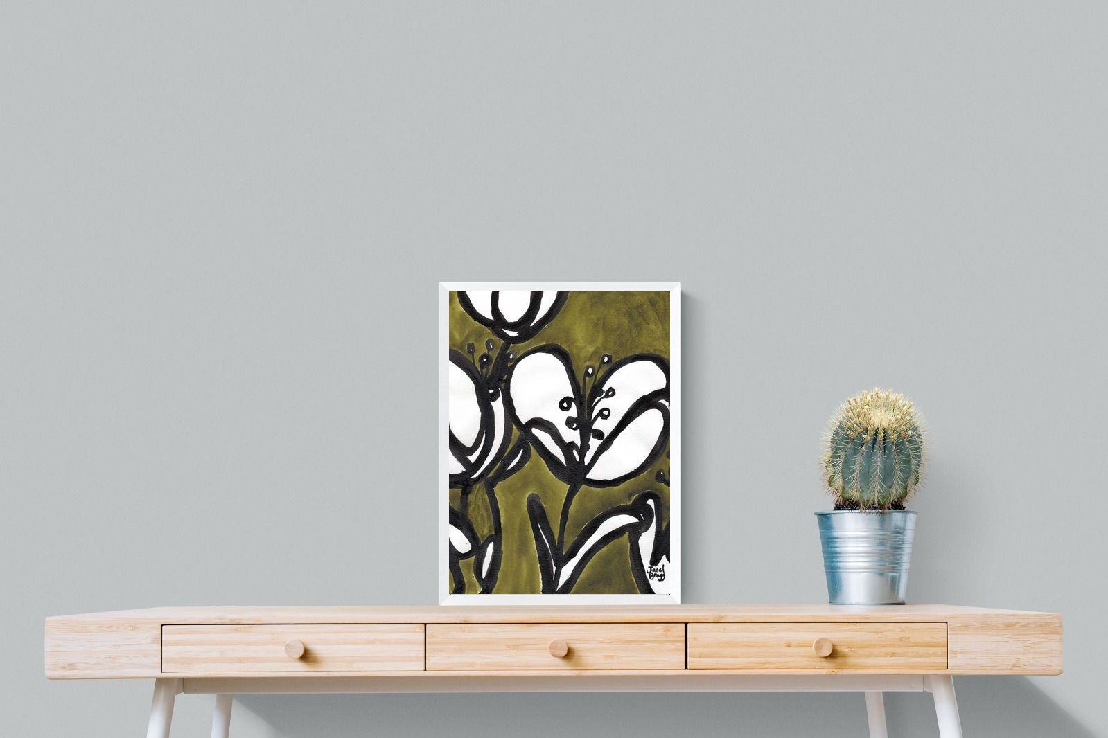 Pixalot Tulips In Moss Green