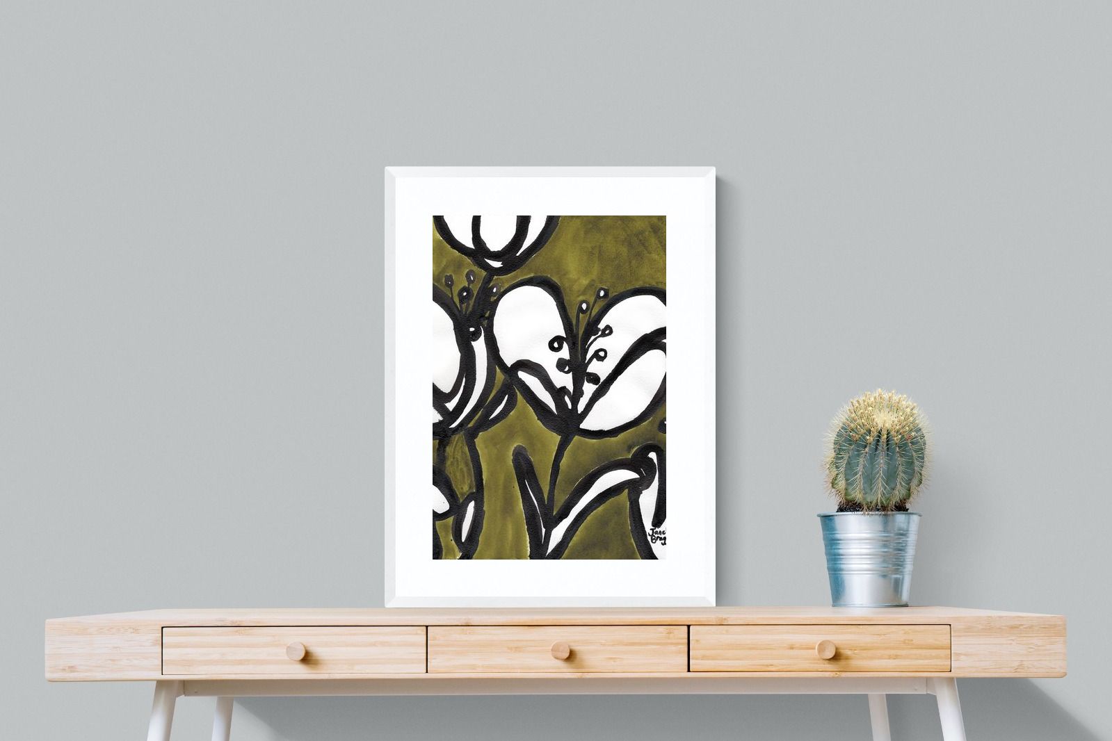 Pixalot Tulips In Moss Green