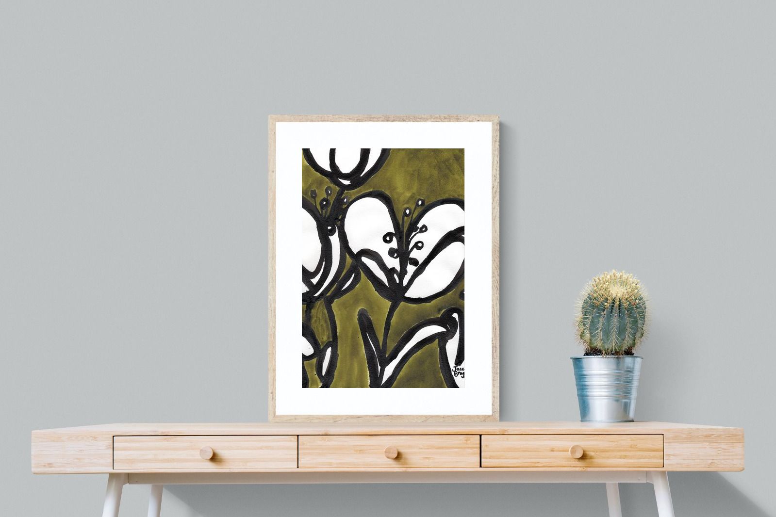 Pixalot Tulips In Moss Green