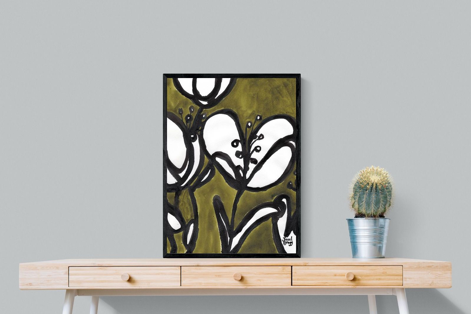 Pixalot Tulips In Moss Green