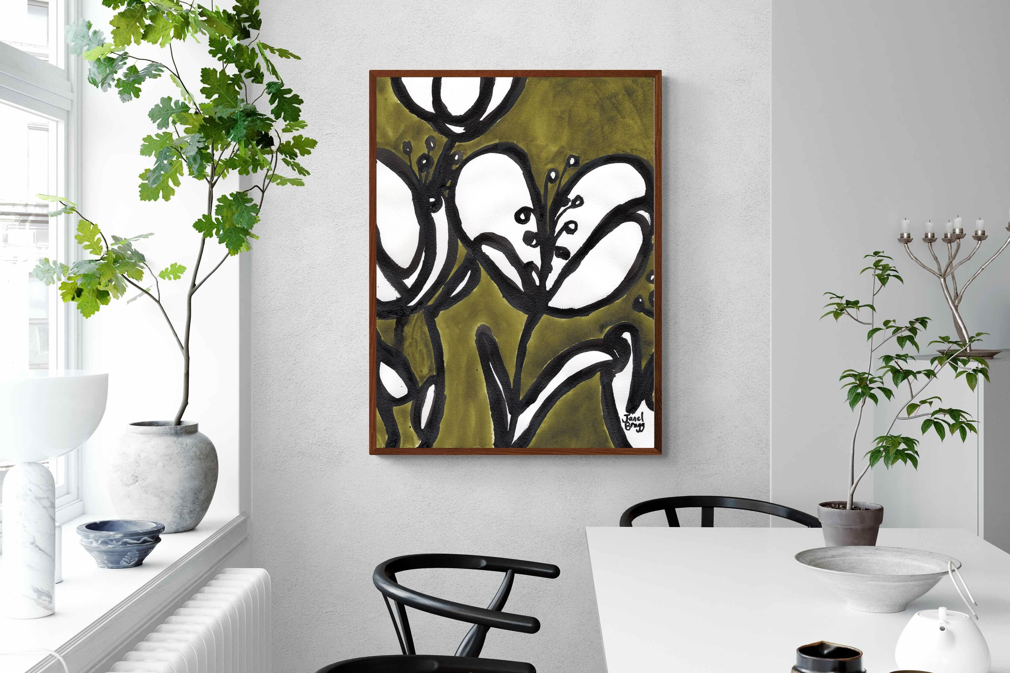 Pixalot Tulips In Moss Green