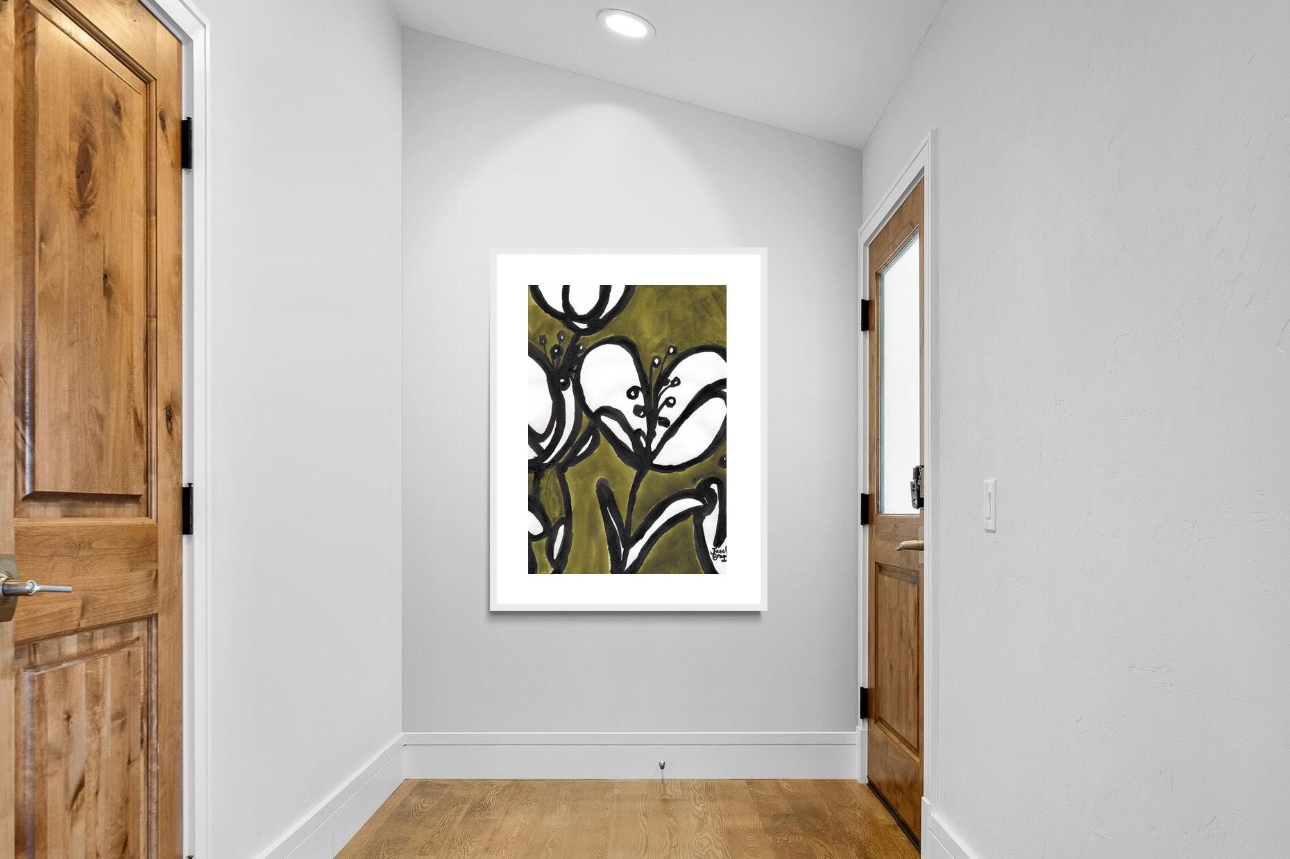 Pixalot Tulips In Moss Green