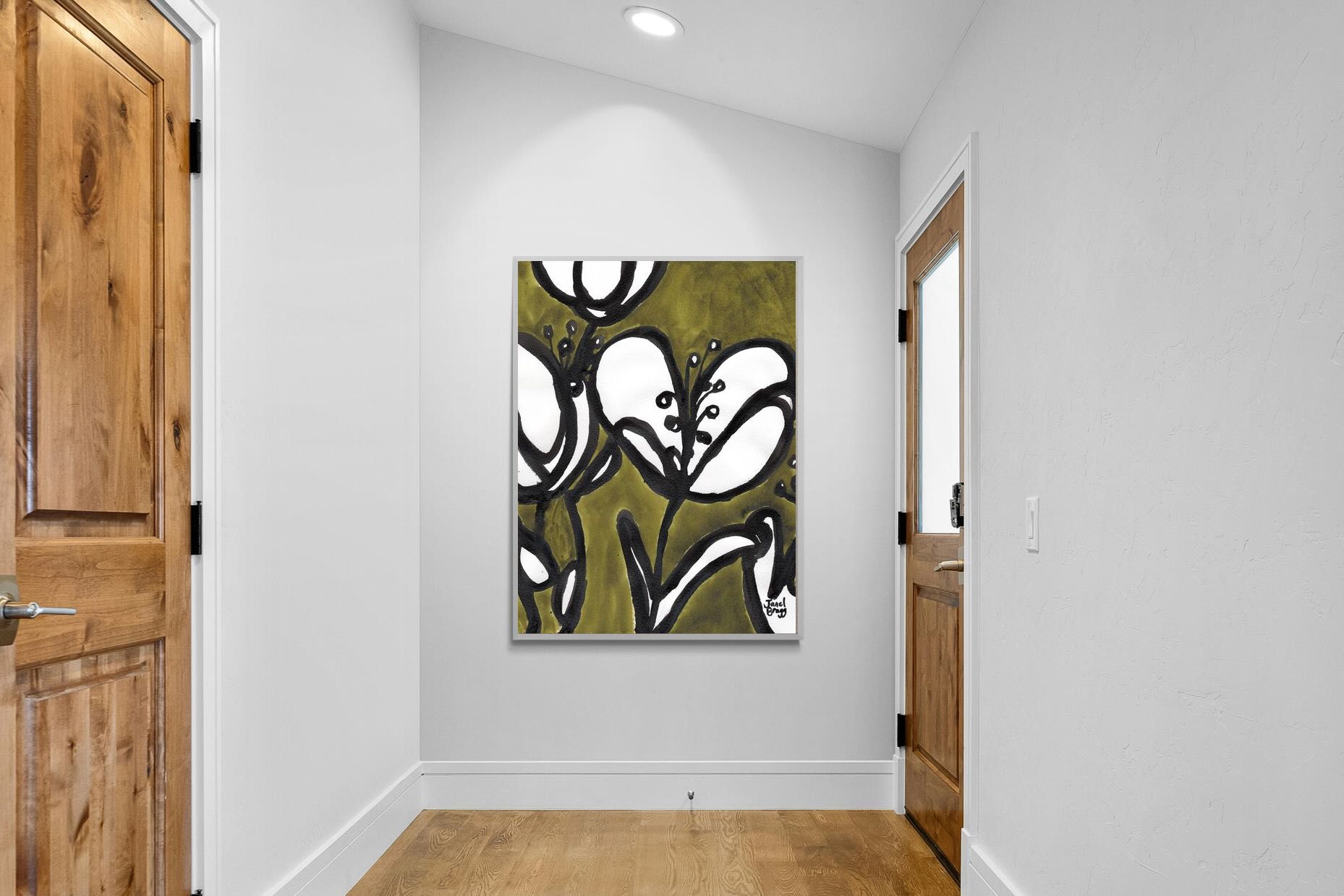 Pixalot Tulips In Moss Green