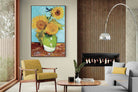 Pixalot Vase with Three Sunflowers
