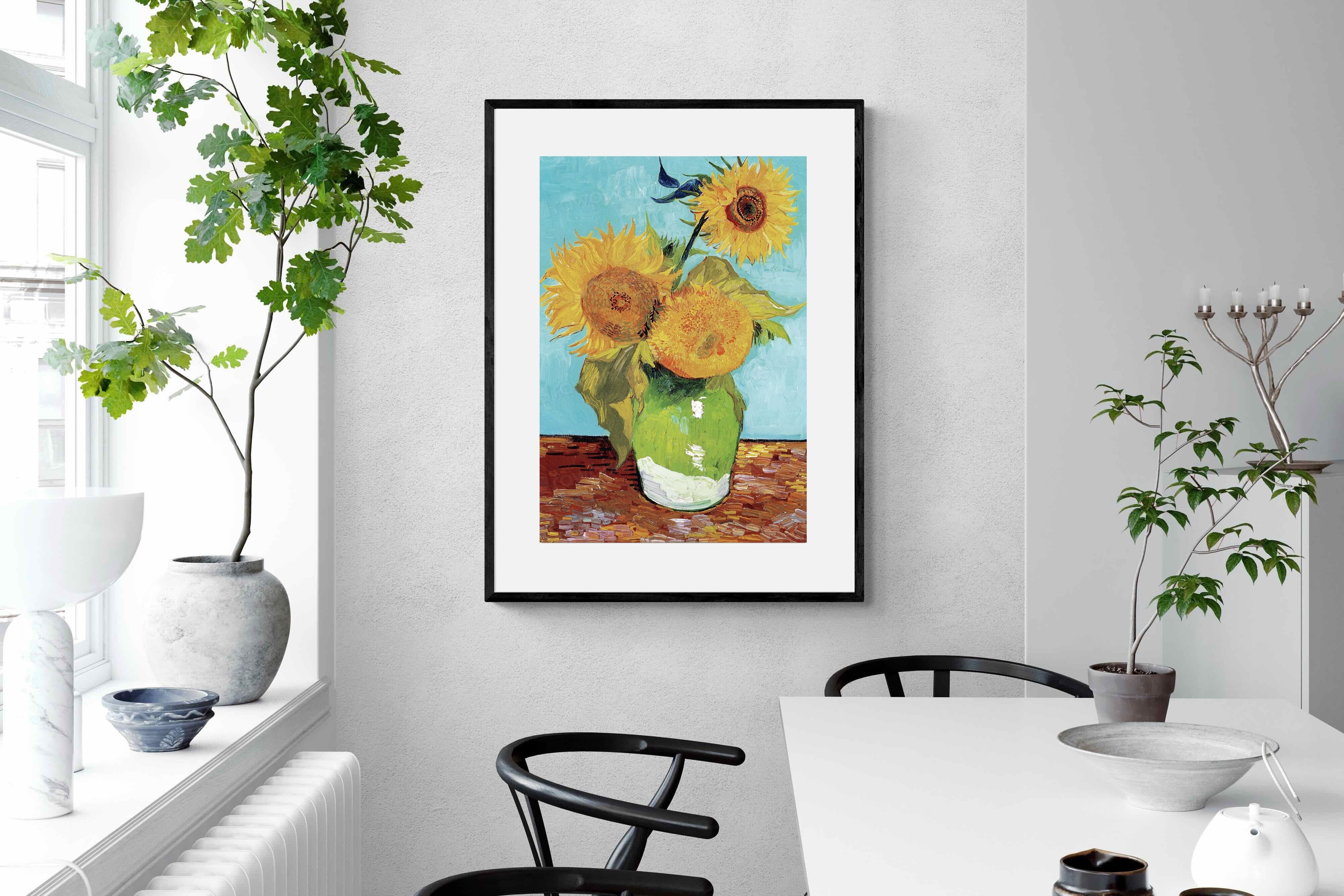 Pixalot Vase with Three Sunflowers