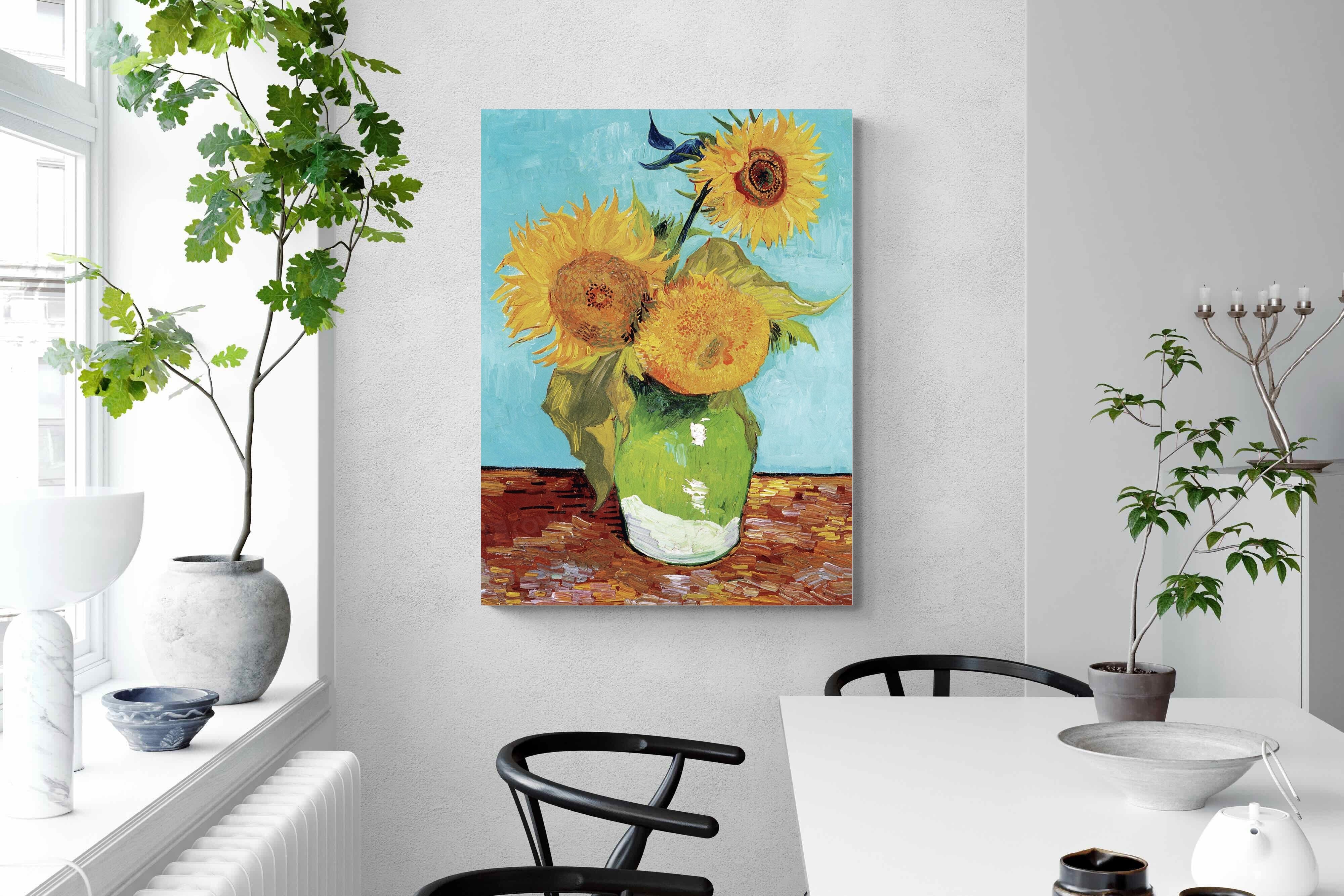 Pixalot Vase with Three Sunflowers