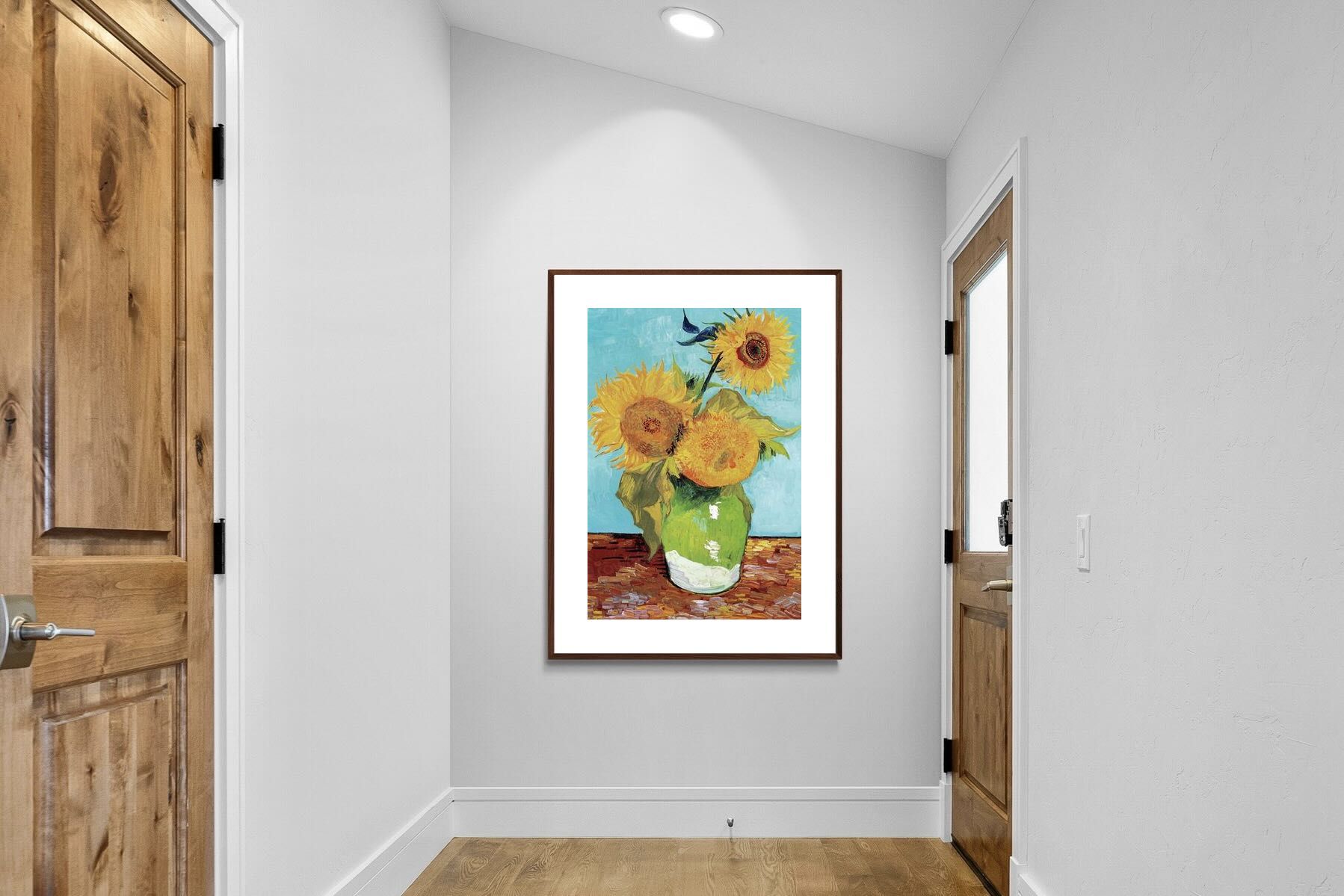 Pixalot Vase with Three Sunflowers