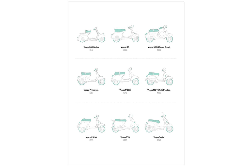 Vespa Evolution-Wall_Art-Pixalot