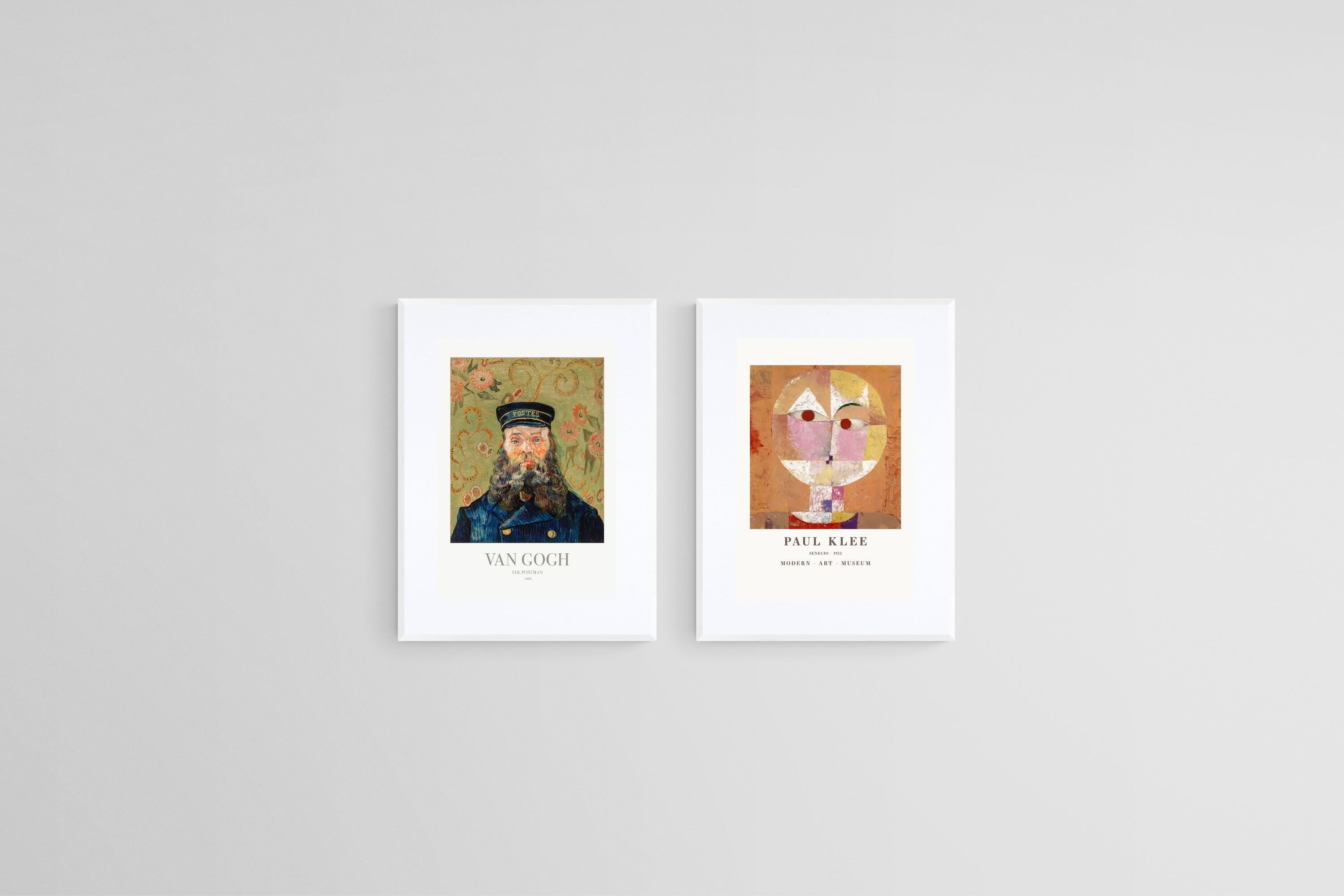 VVG & Klee Set-Wall_Art-45 x 60cm (x2)-Framed Print-White-Pixalot