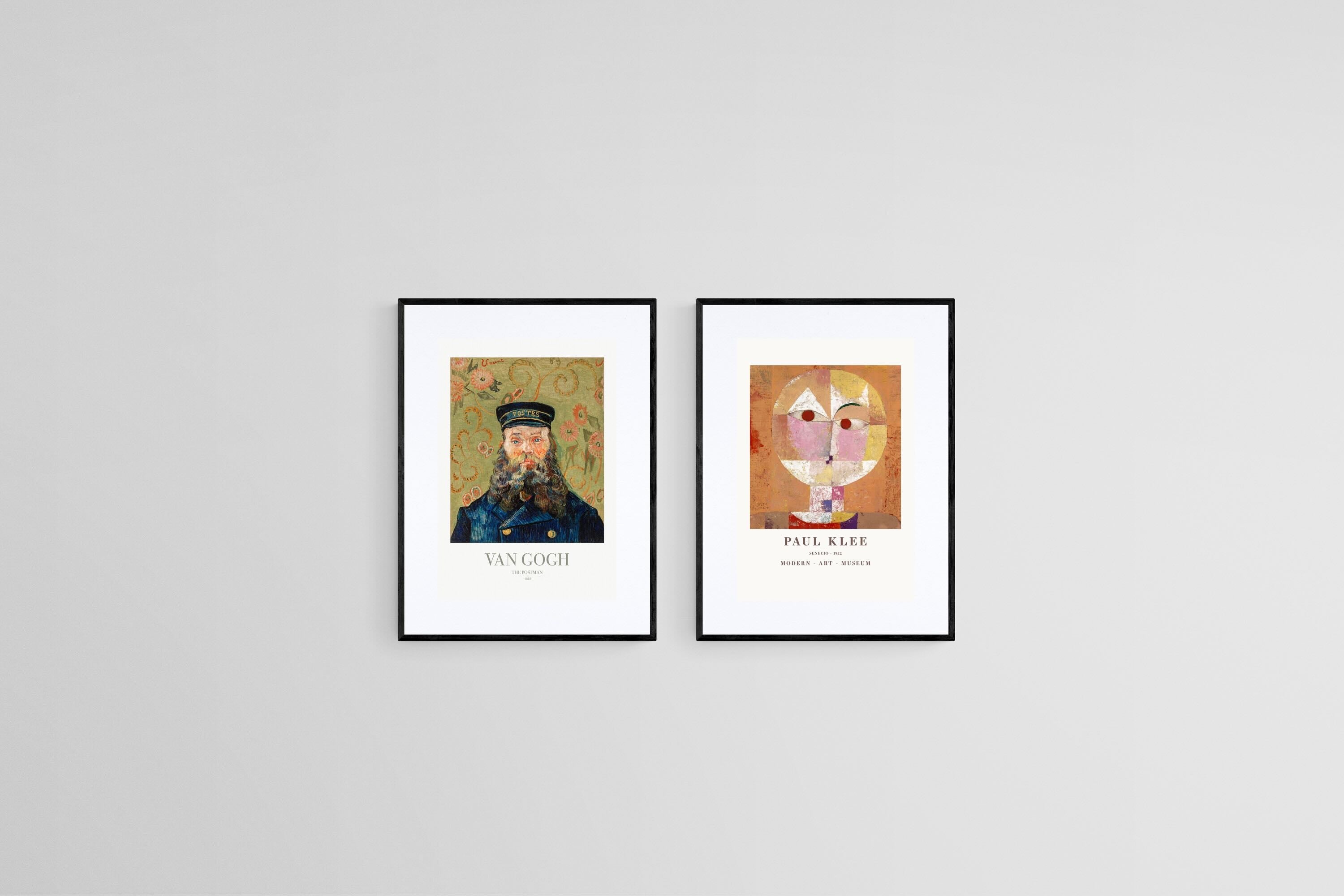 VVG & Klee Set-Wall_Art-45 x 60cm (x2)-Framed Print-Black-Pixalot
