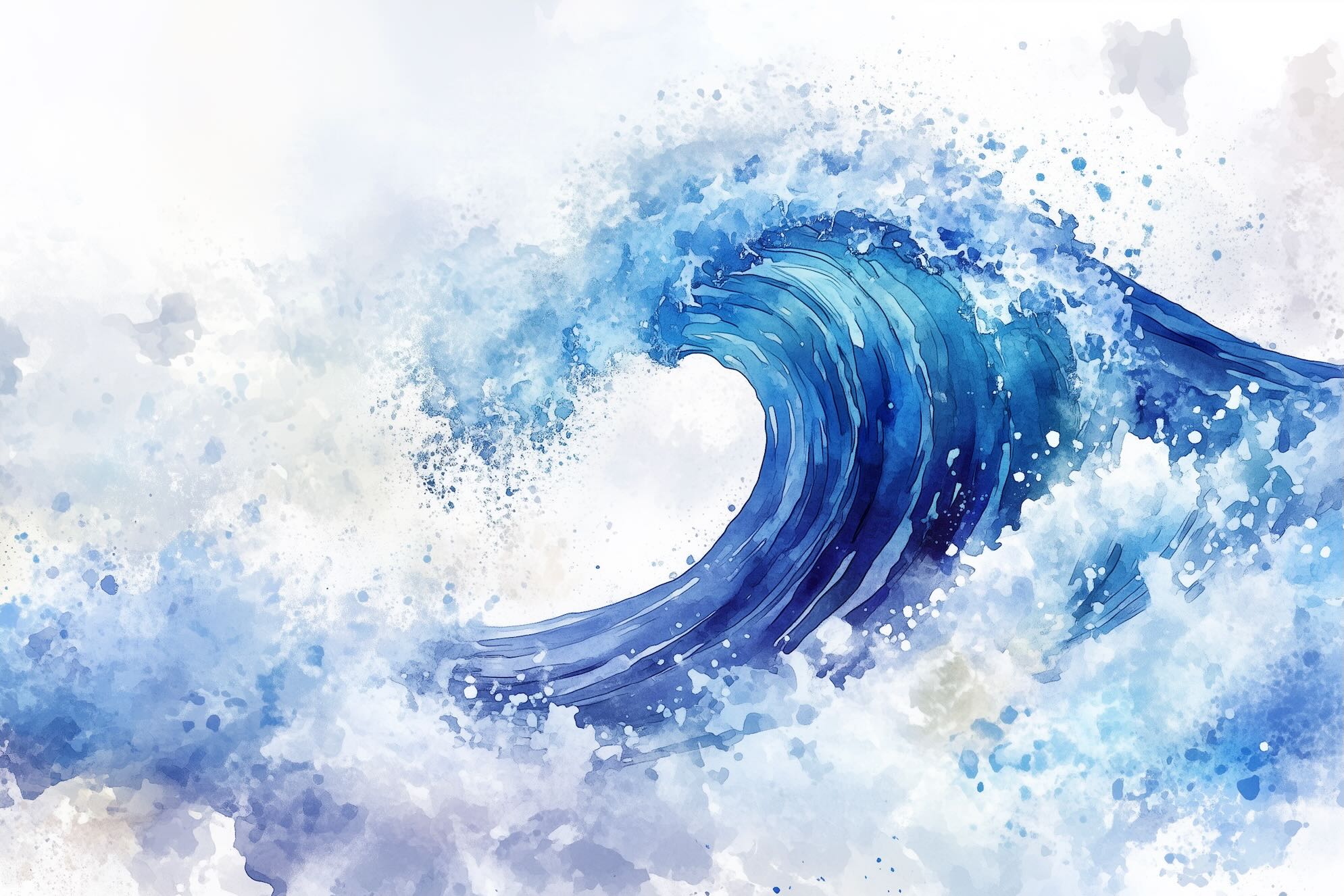 Watercolour Wave-Wall_Art-Pixalot