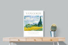 Pixalot Wheat Field With Cypresses Exhibition Poster
