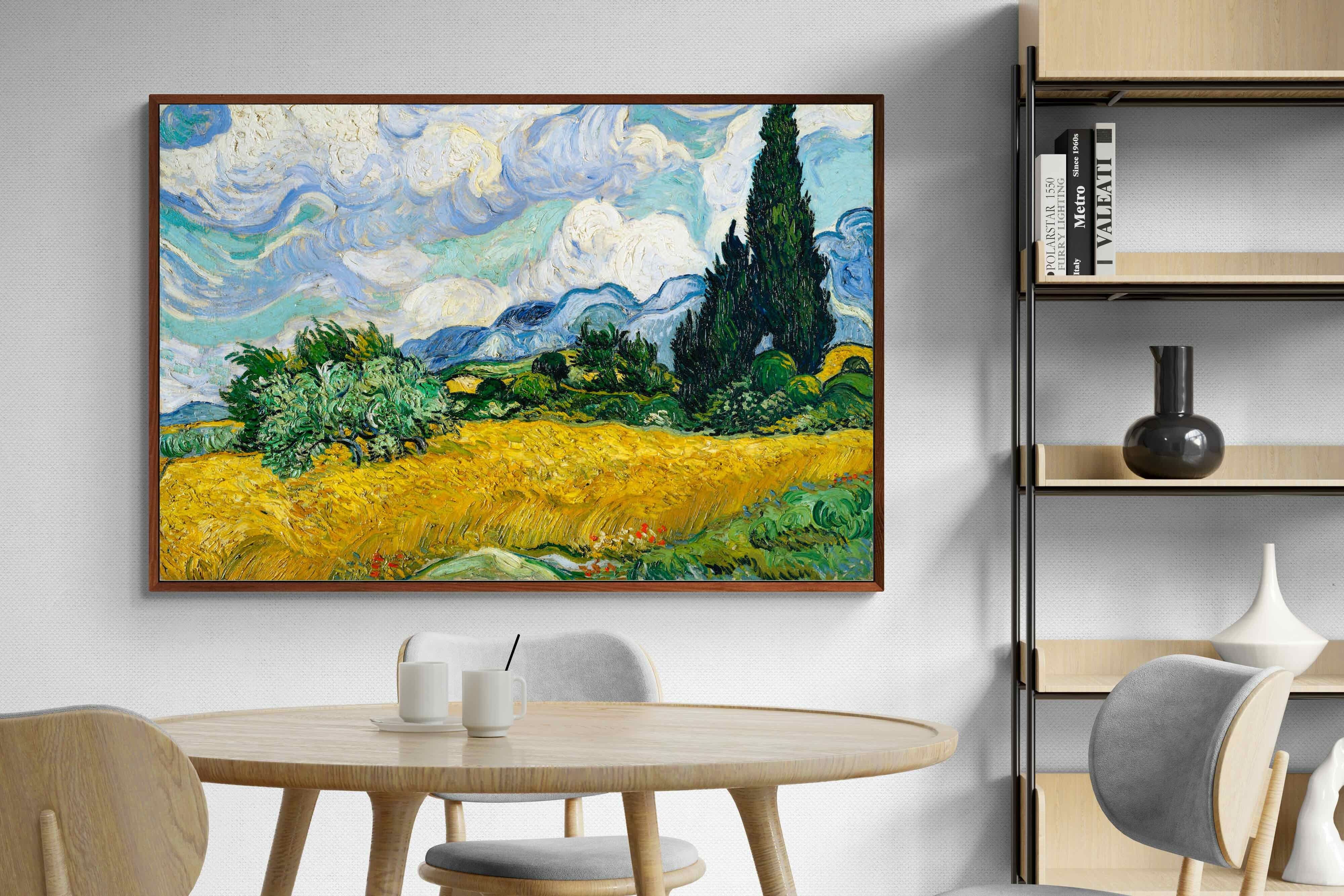 Pixalot Wheat Field with Cypresses