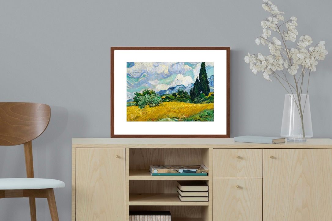 Pixalot Wheat Field with Cypresses