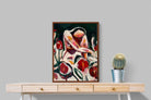 Pixalot Woman Among Red Flowers