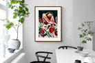 Pixalot Woman Among Red Flowers