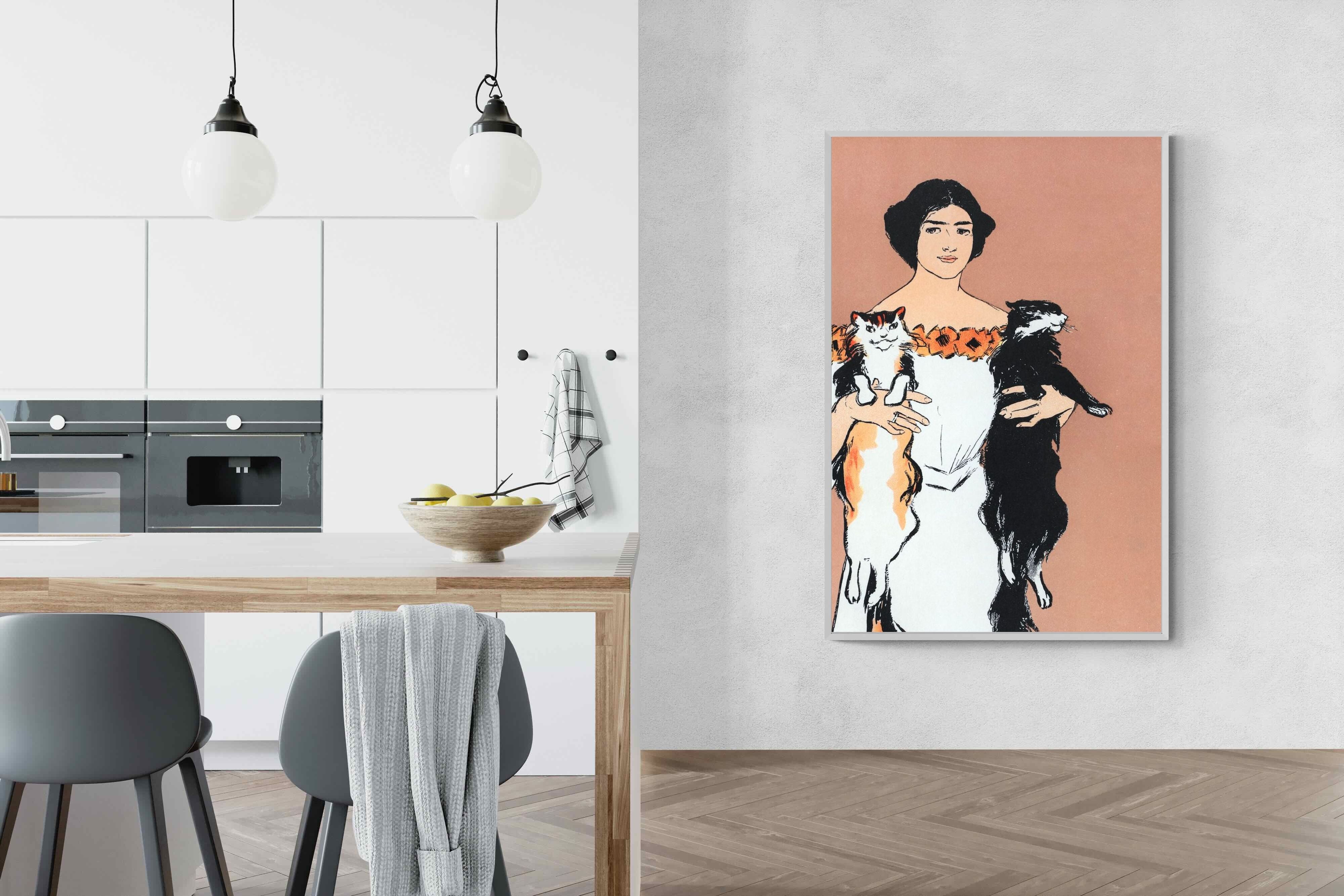 Pixalot Woman Holding Cats