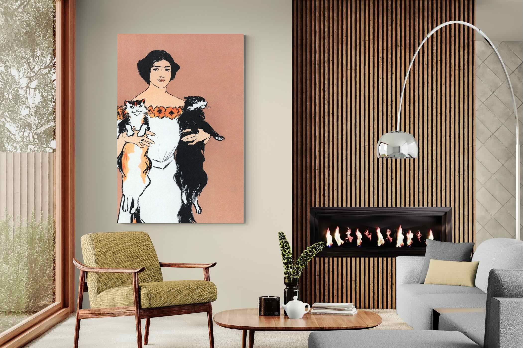 Pixalot Woman Holding Cats