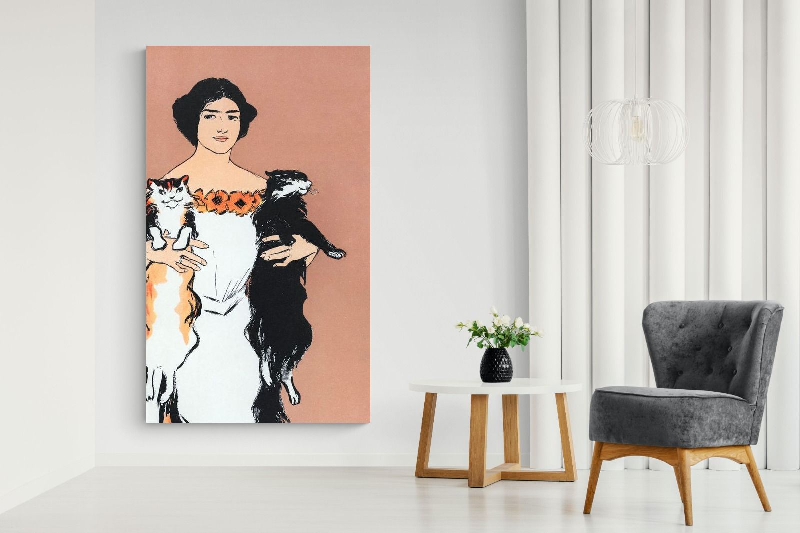 Pixalot Woman Holding Cats